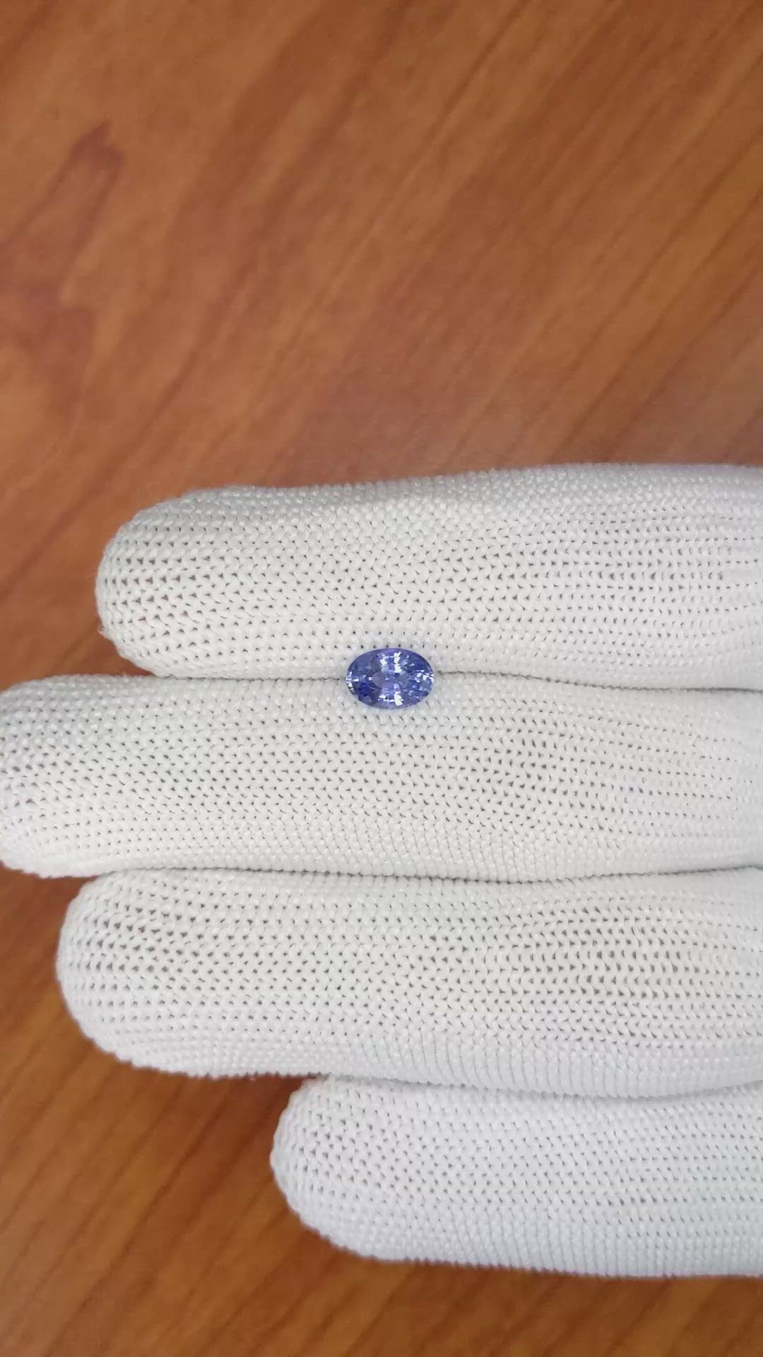 0.93 Ct. Blue Sapphire from Ceylon (Sri Lanka) Size Video