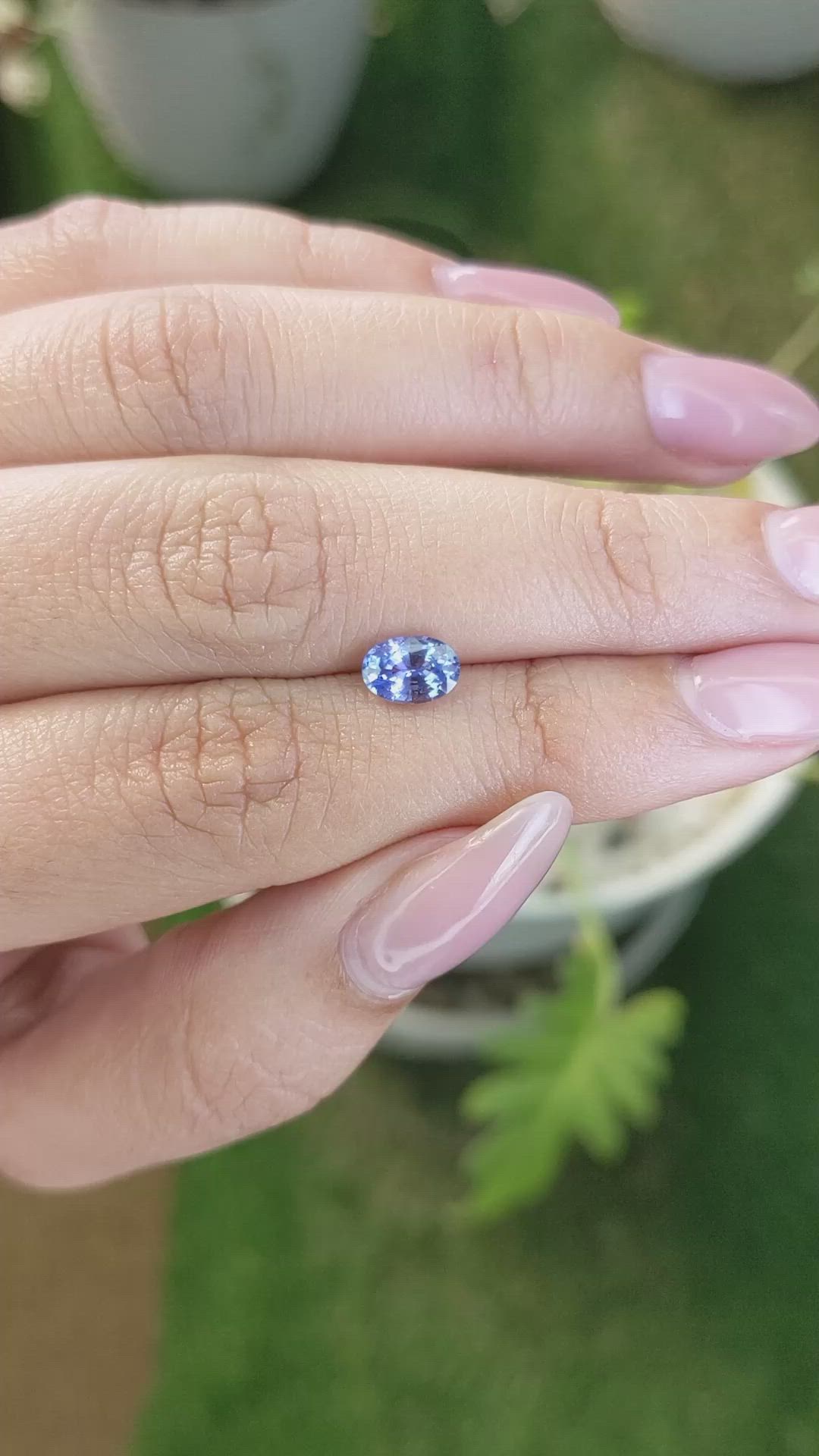 0.93 Ct. Blue Sapphire from Ceylon (Sri Lanka) Size Video