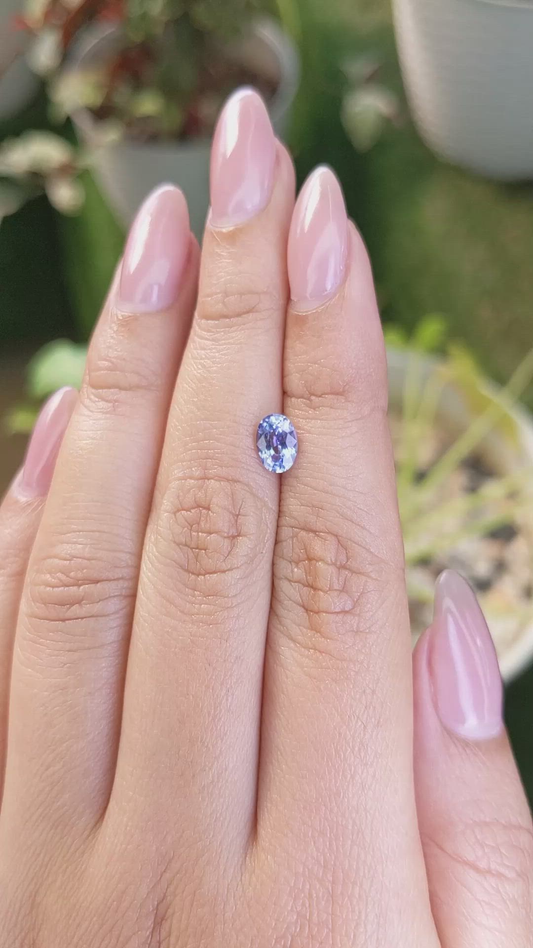 0.93 Ct. Blue Sapphire from Ceylon (Sri Lanka) Size Video