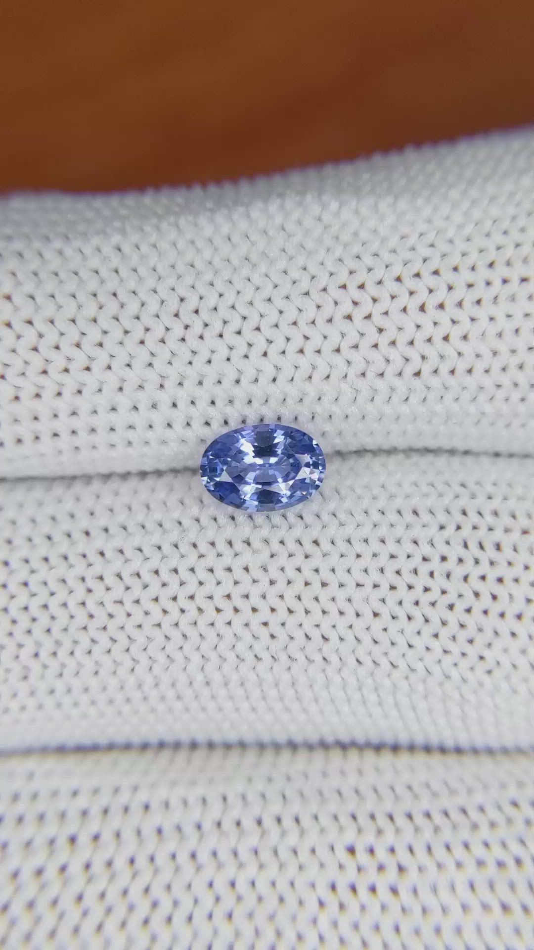 0.93 Ct. Blue Sapphire from Ceylon (Sri Lanka) Size Video