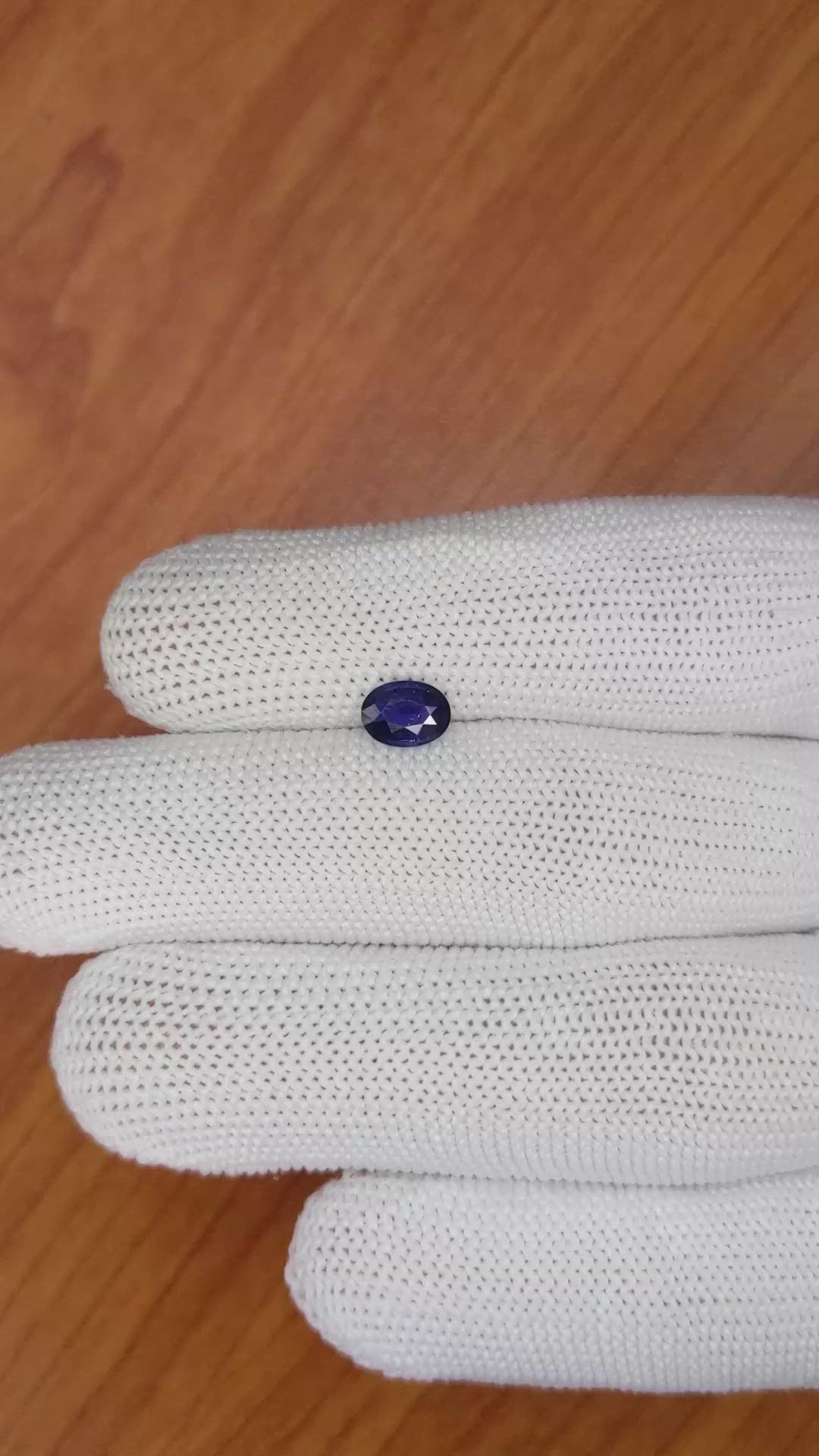 0.60 Ct. Blue Sapphire from Ceylon (Sri Lanka) Size Video
