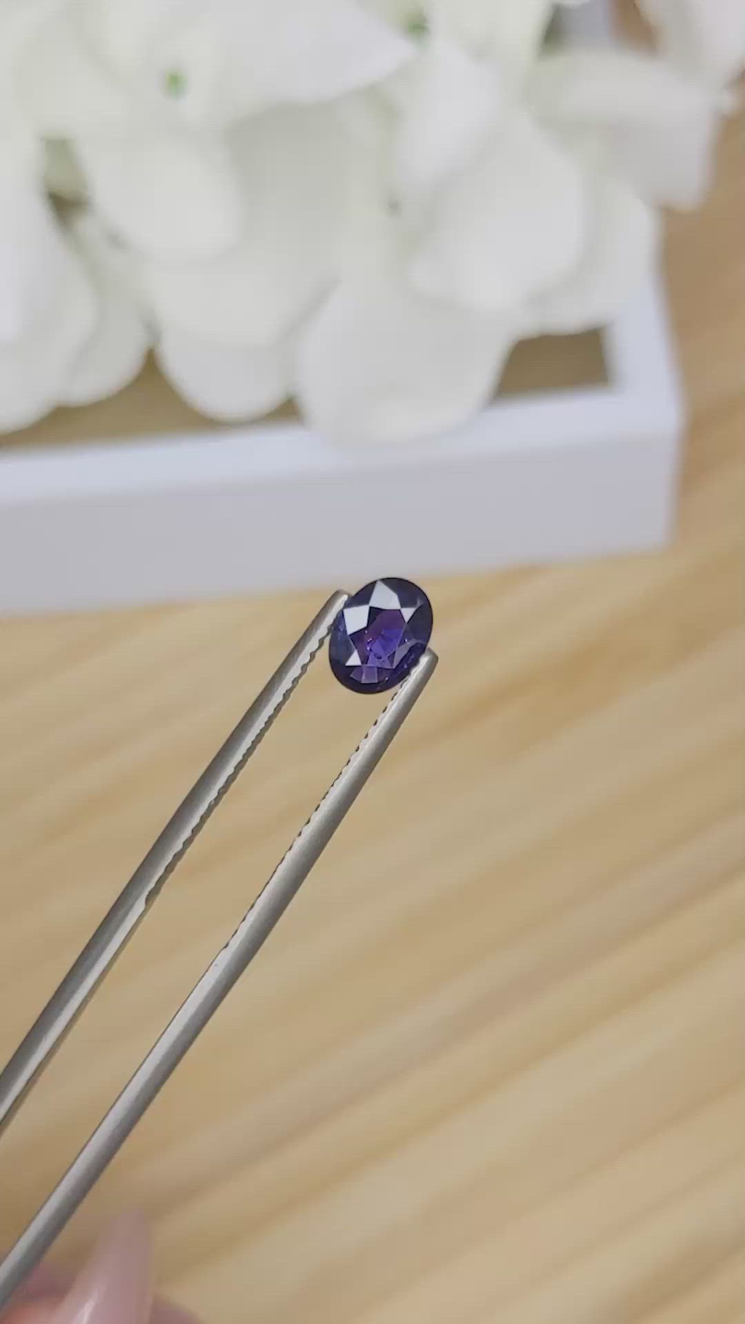 0.60 Ct. Blue Sapphire from Ceylon (Sri Lanka) Size Video