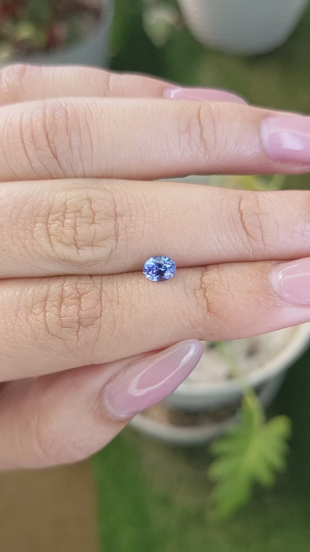 0.60 Ct. Blue Sapphire from Ceylon (Sri Lanka) Size Video