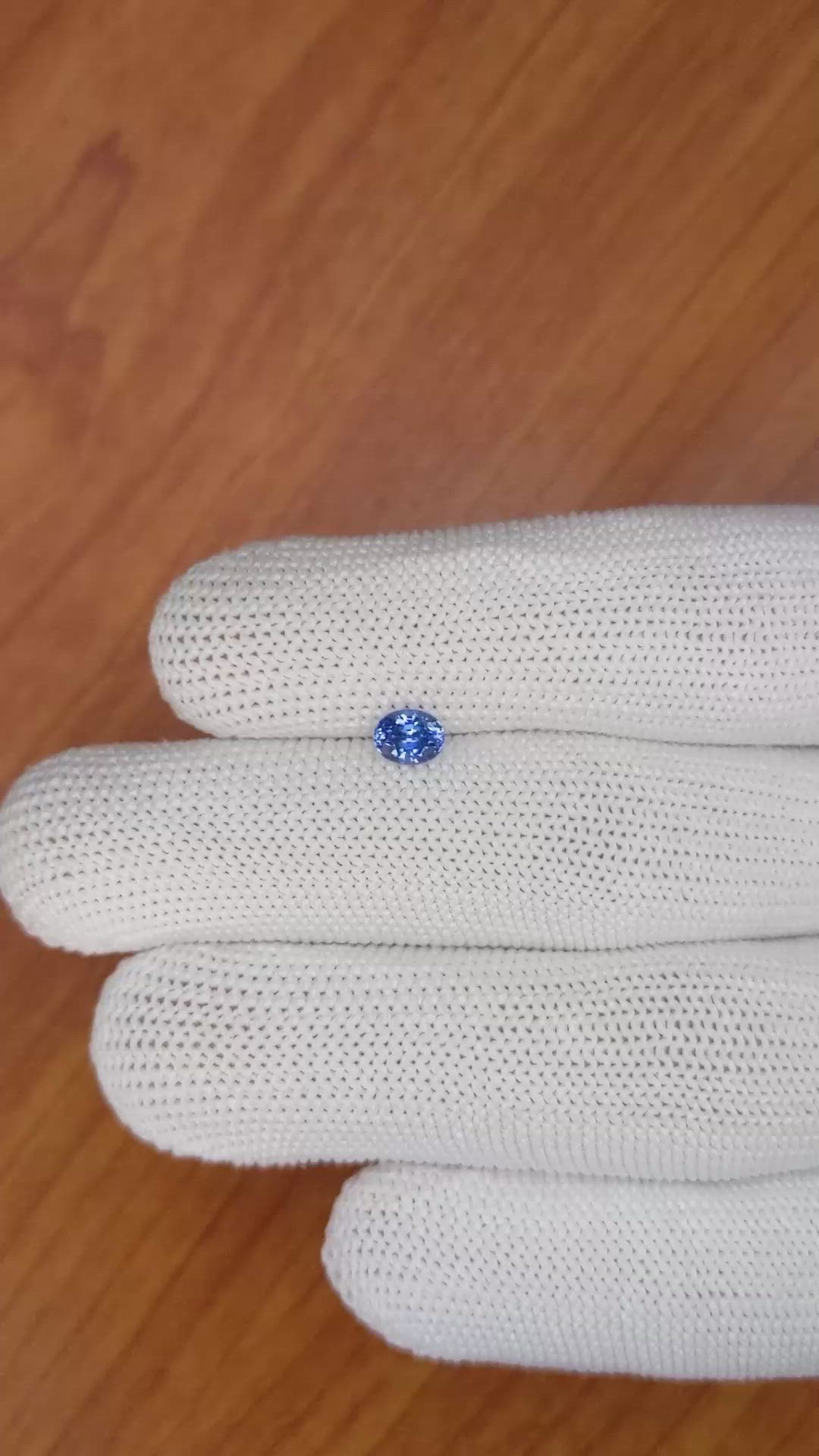 0.60 Ct. Blue Sapphire from Ceylon (Sri Lanka) Size Video