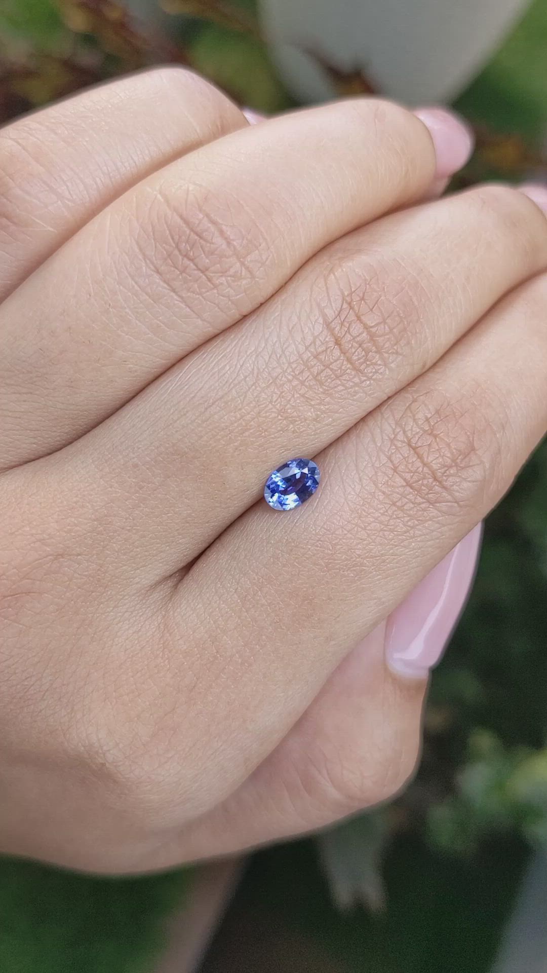 0.51 Ct. Blue Sapphire from Ceylon (Sri Lanka) Size Video