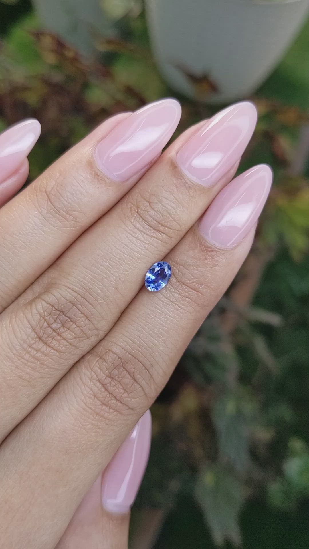 0.51 Ct. Blue Sapphire from Ceylon (Sri Lanka) Size Video