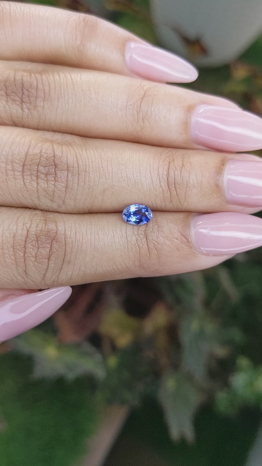 0.51 Ct. Blue Sapphire from Ceylon (Sri Lanka) Size Video