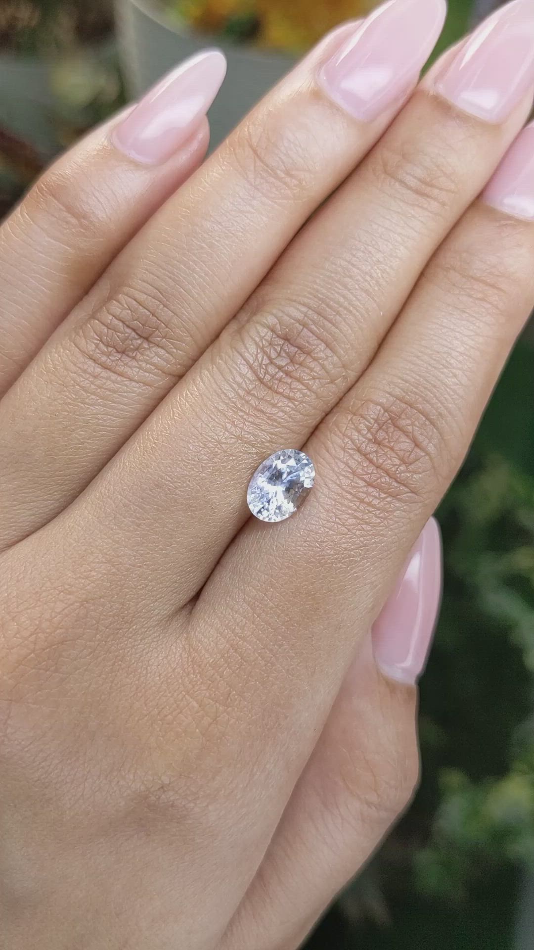 1.94 Ct. Greyish Blue Sapphire from Ceylon (Sri Lanka) Size Video