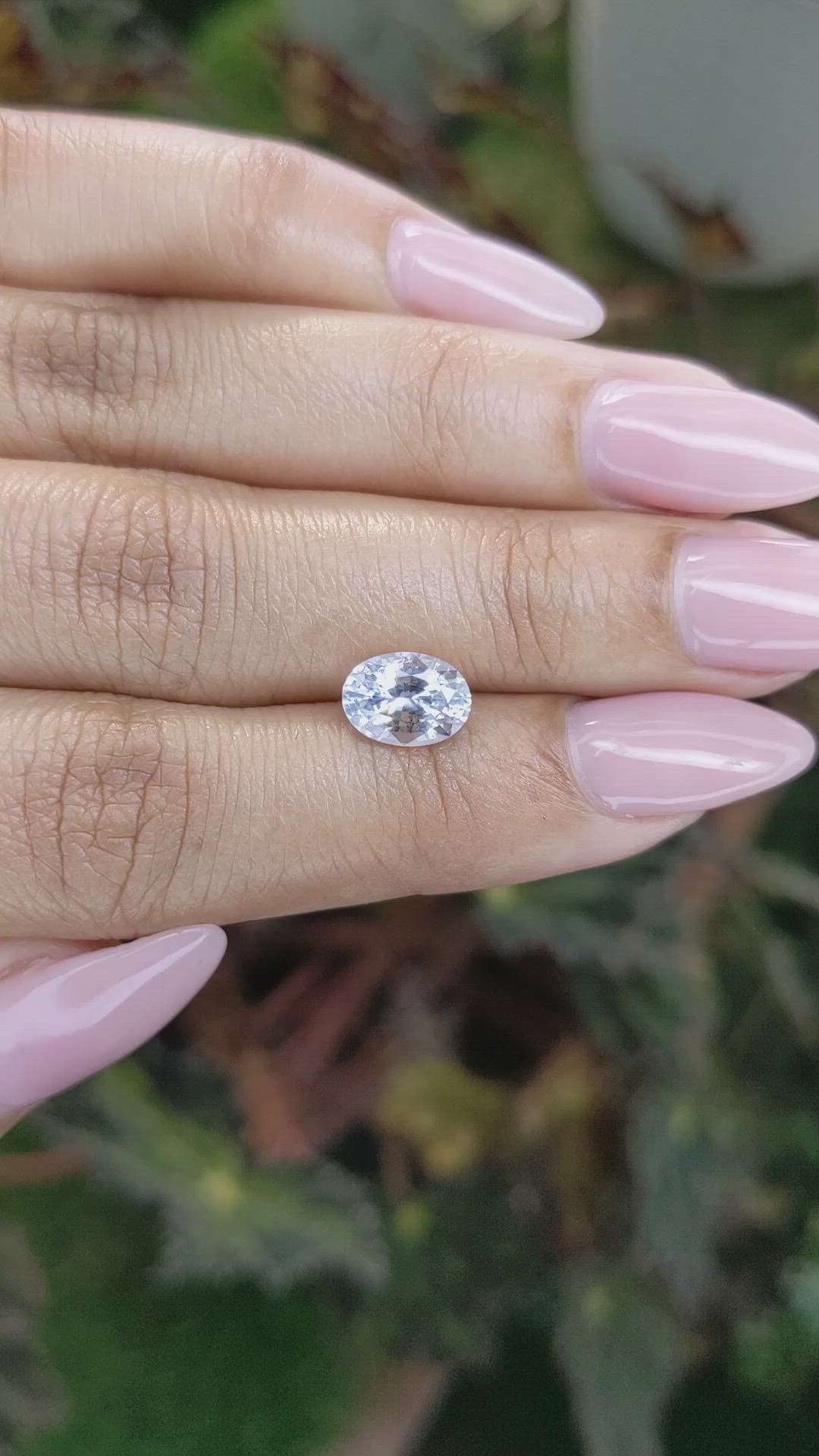 1.94 Ct. Greyish Blue Sapphire from Ceylon (Sri Lanka) Size Video