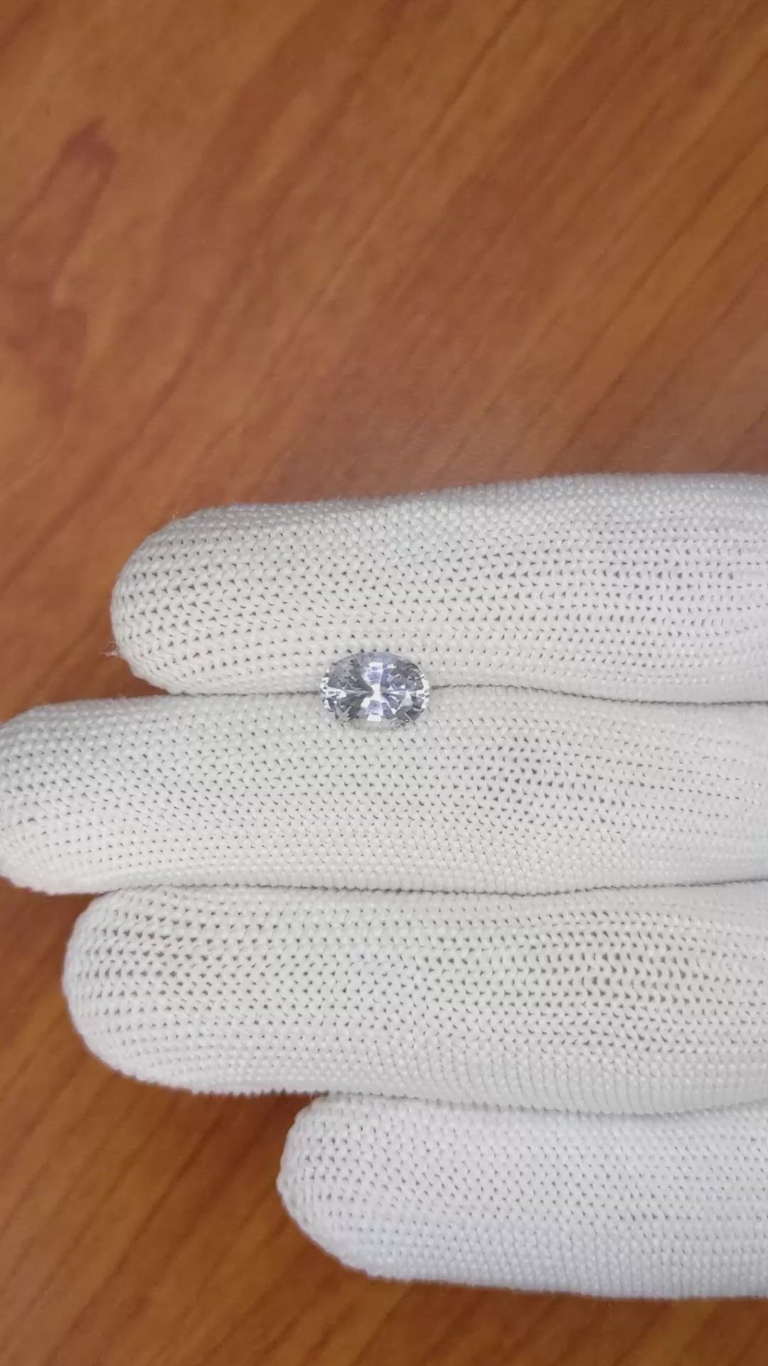 1.94 Ct. Greyish Blue Sapphire from Ceylon (Sri Lanka) Size Video