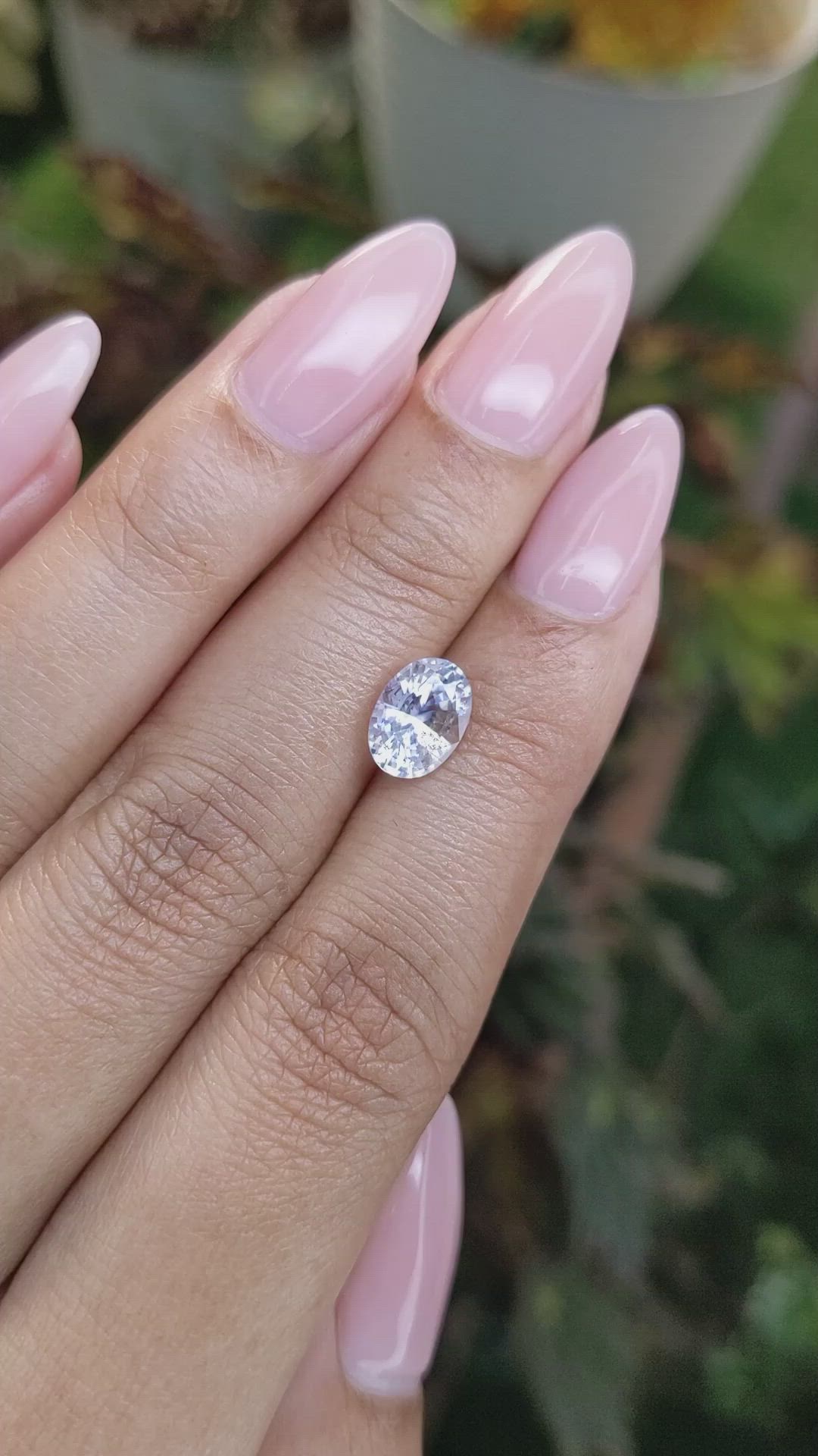 1.94 Ct. Greyish Blue Sapphire from Ceylon (Sri Lanka) Size Video