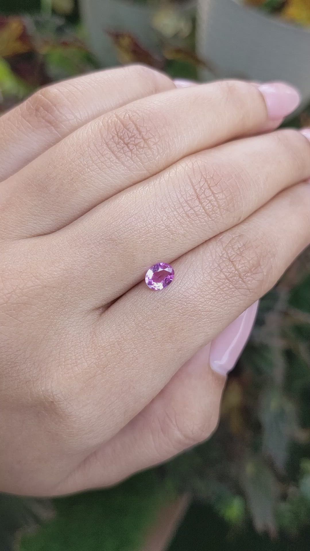 0.47 Ct. Pink Sapphire from Ceylon (Sri Lanka) Size Video