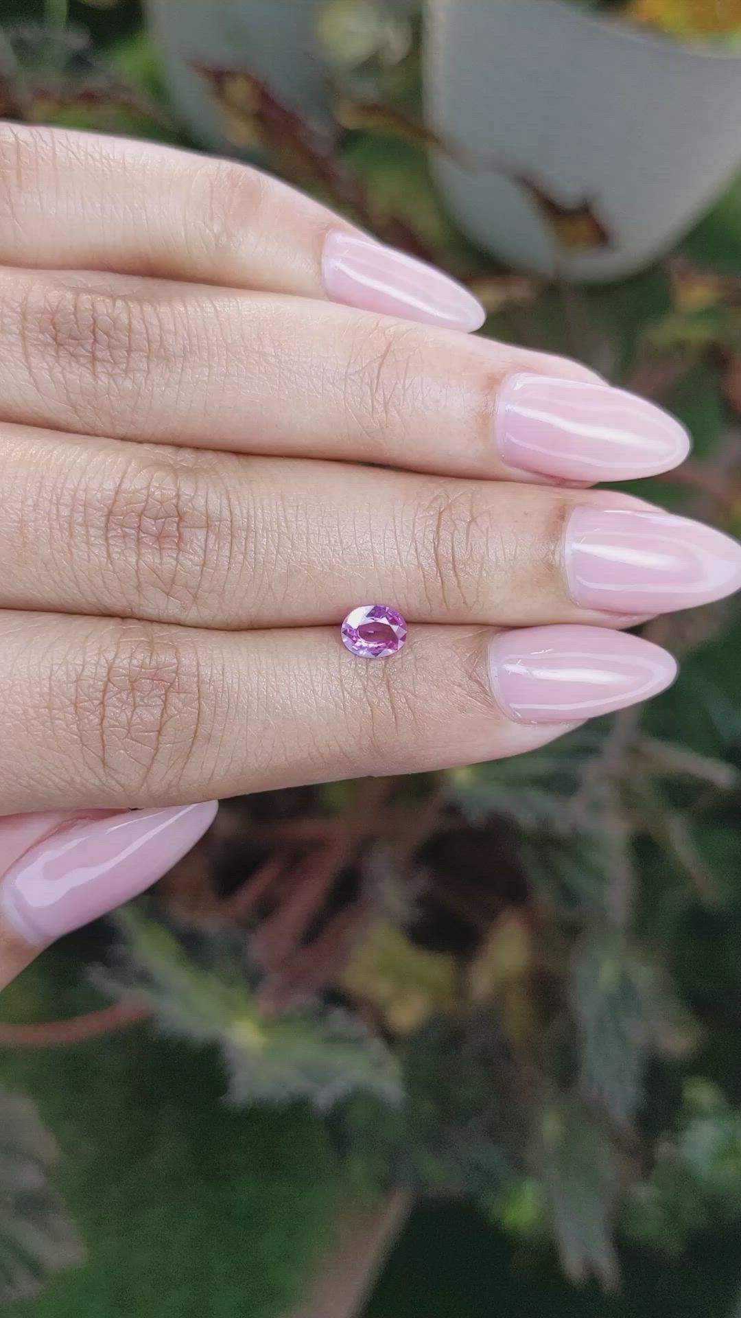 0.47 Ct. Pink Sapphire from Ceylon (Sri Lanka) Size Video