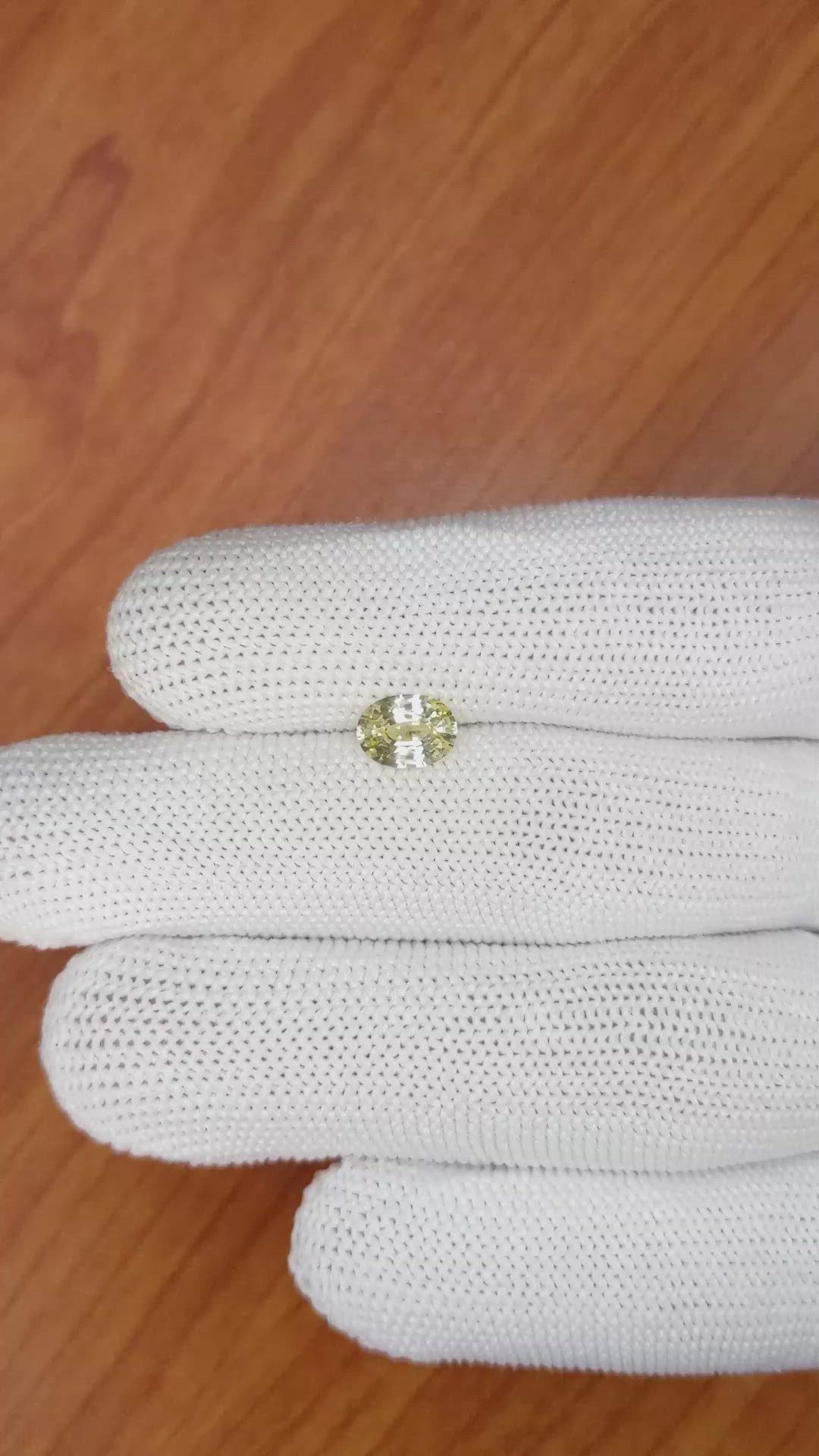 1.13 Ct. Yellow Sapphire from Ceylon (Sri Lanka) Size Video