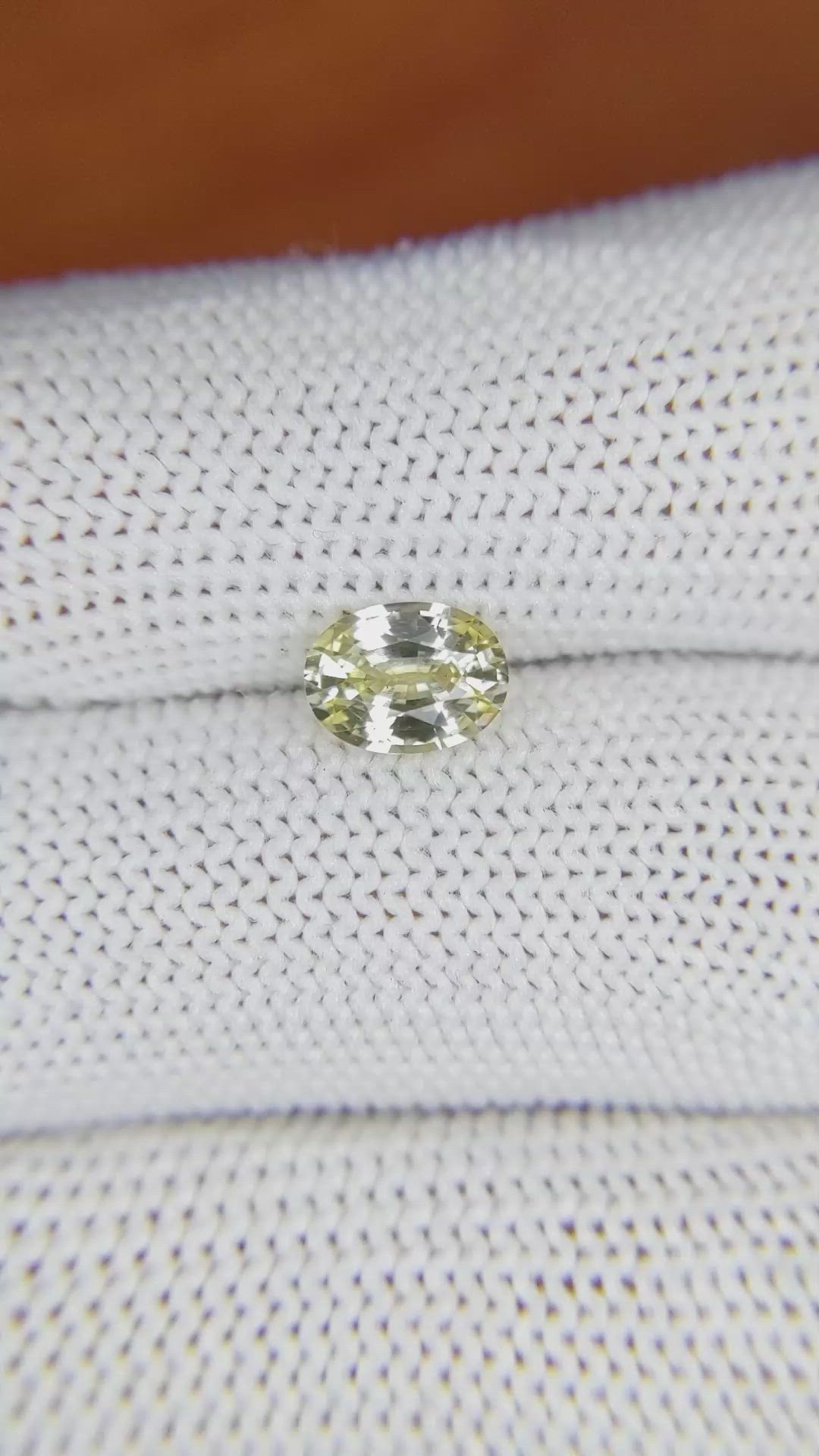 1.13 Ct. Yellow Sapphire from Ceylon (Sri Lanka) Size Video