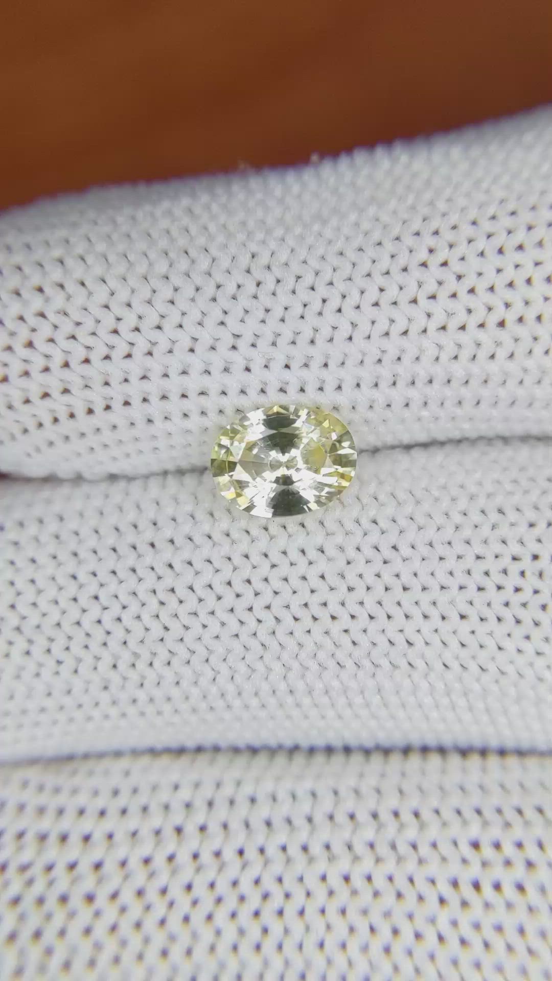 1.31 Ct. Yellow Sapphire from Ceylon (Sri Lanka) Size Video