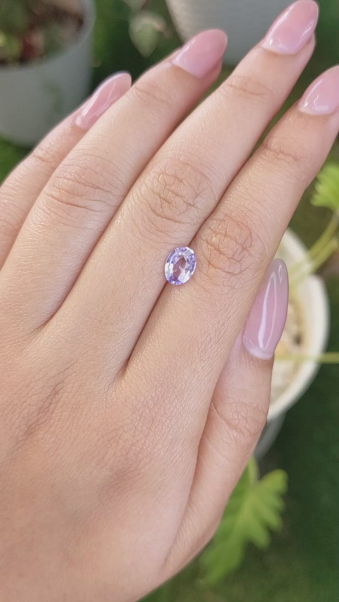 1.02 Ct. Purple Sapphire from Ceylon (Sri Lanka) Size Video