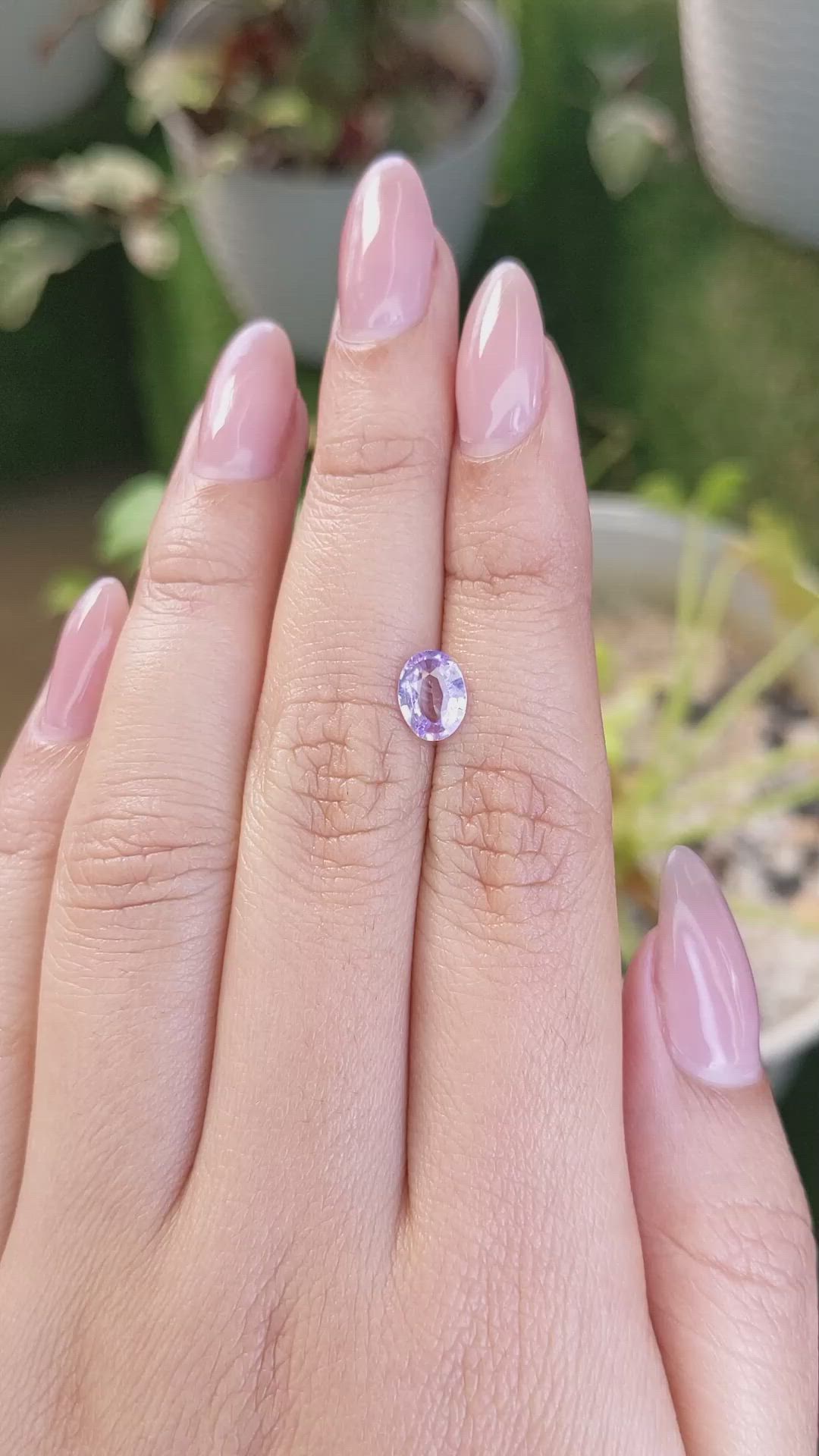 1.02 Ct. Purple Sapphire from Ceylon (Sri Lanka) Size Video