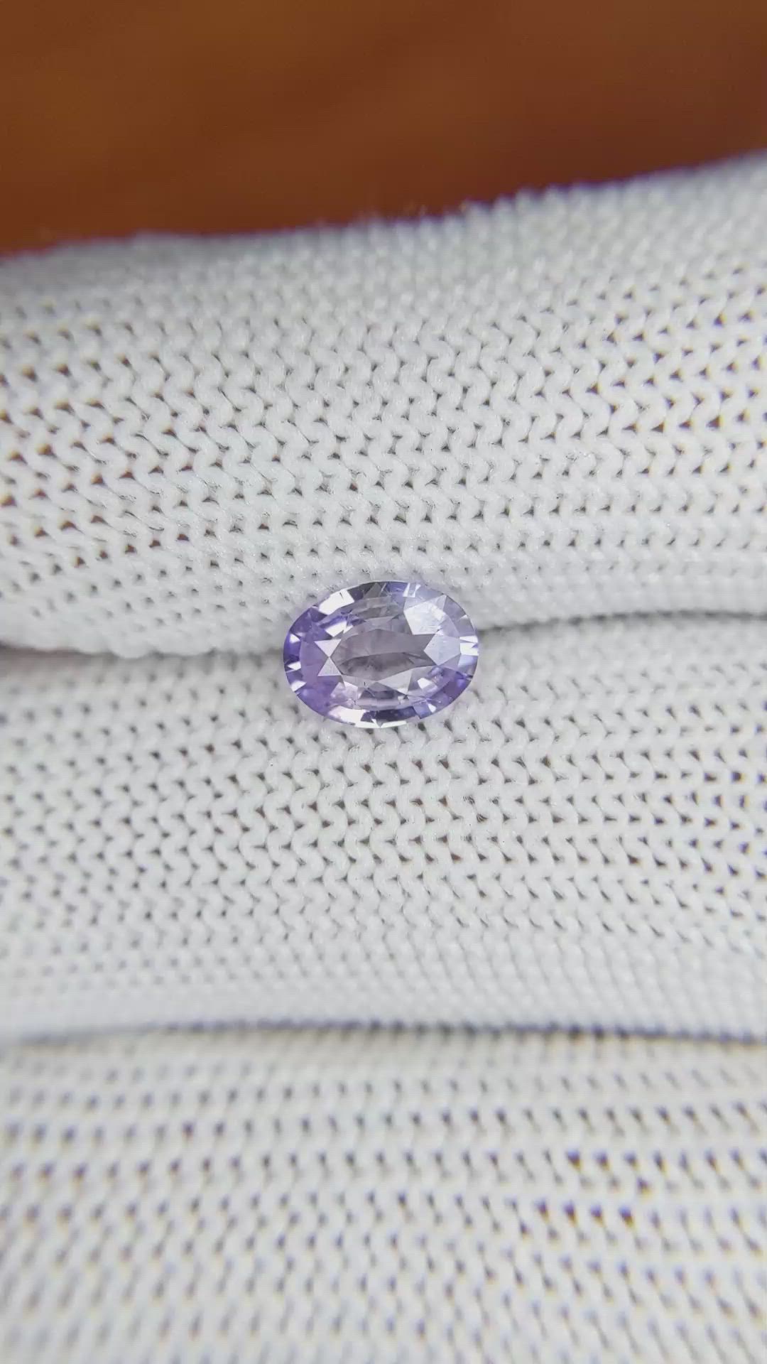 1.02 Ct. Purple Sapphire from Ceylon (Sri Lanka) Size Video