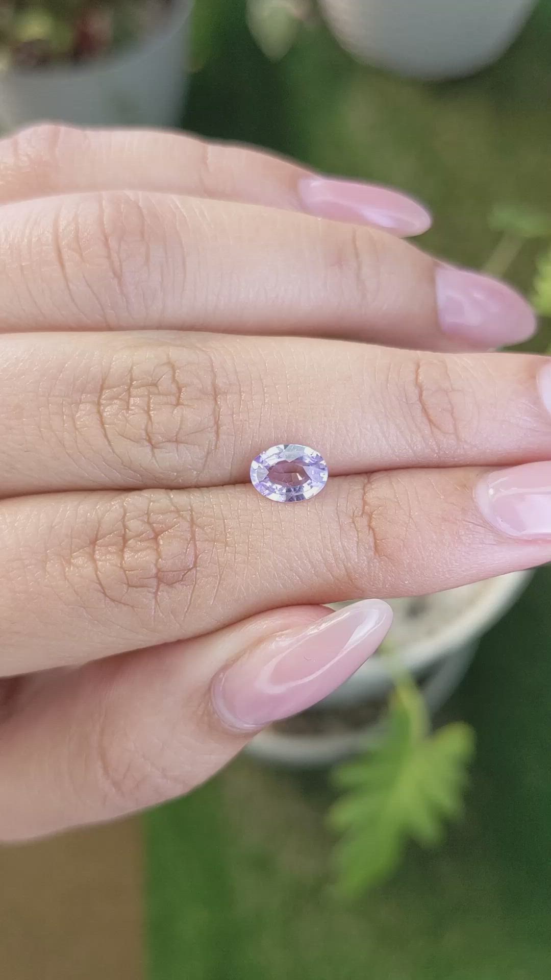 1.02 Ct. Purple Sapphire from Ceylon (Sri Lanka) Size Video