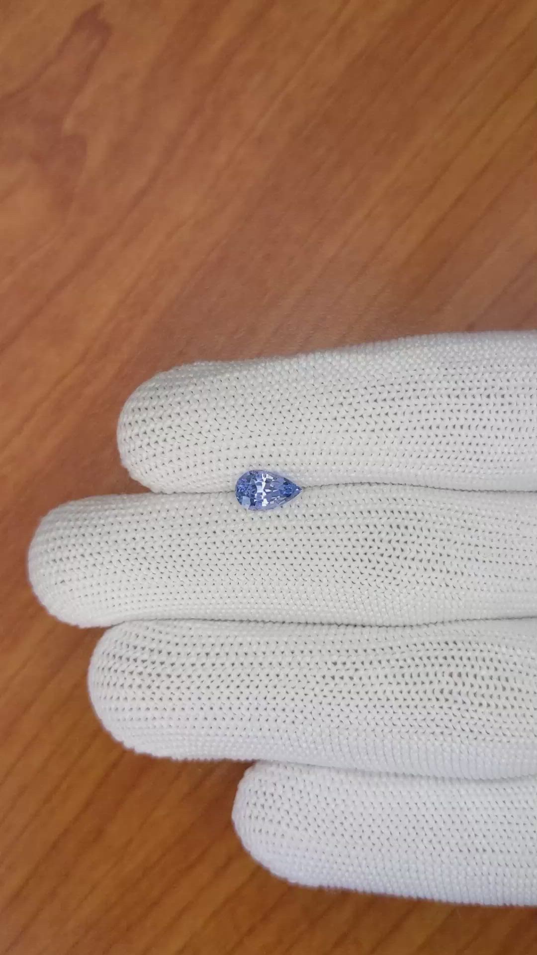 1.08 Ct. Blue Sapphire from Ceylon (Sri Lanka) Size Video