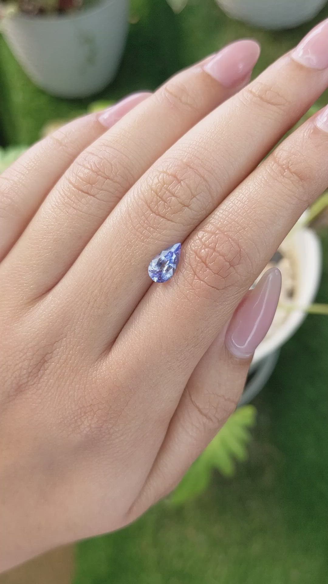 1.13 Ct. Blue Sapphire from Ceylon (Sri Lanka) Size Video