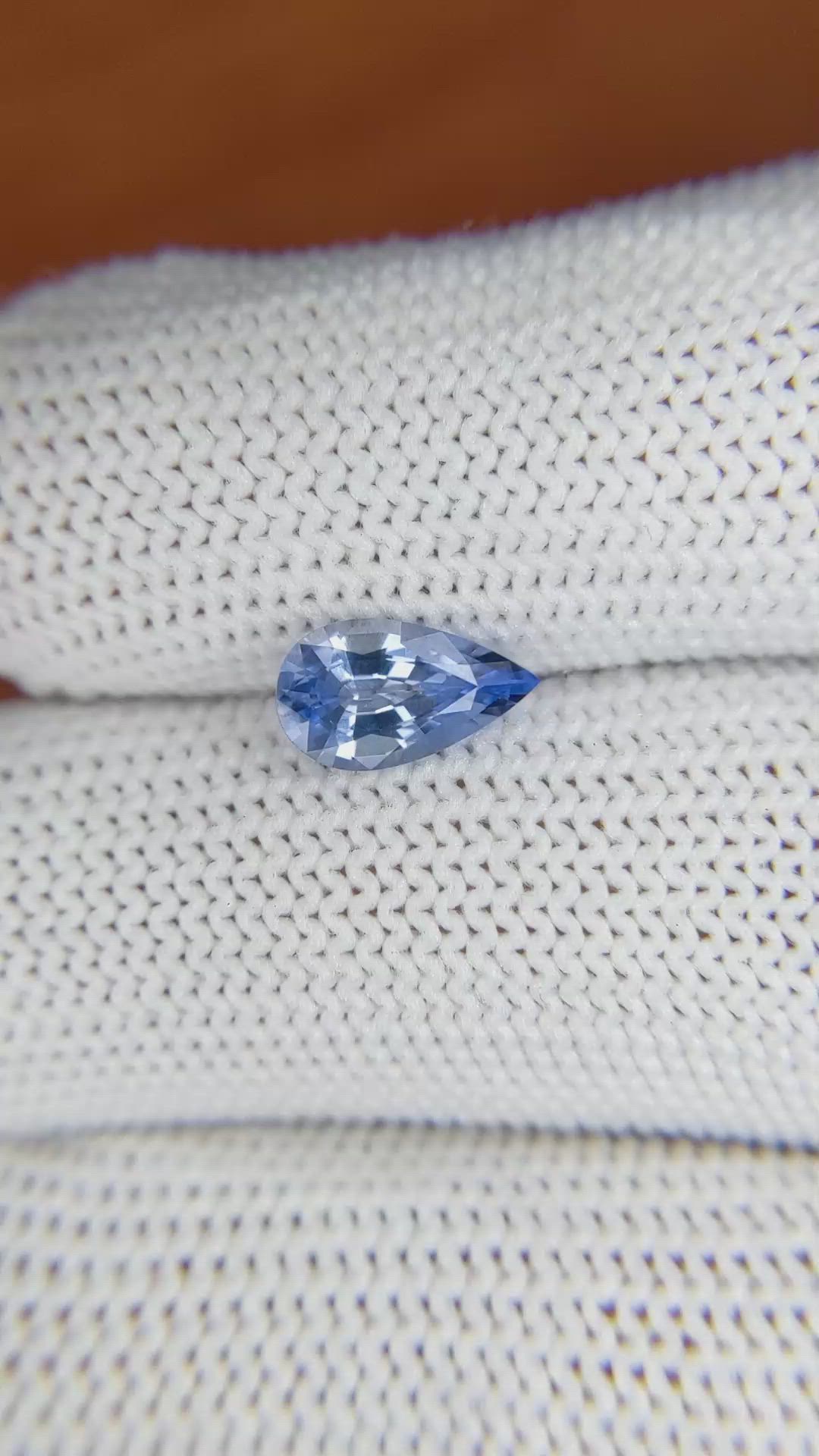 1.13 Ct. Blue Sapphire from Ceylon (Sri Lanka) Size Video