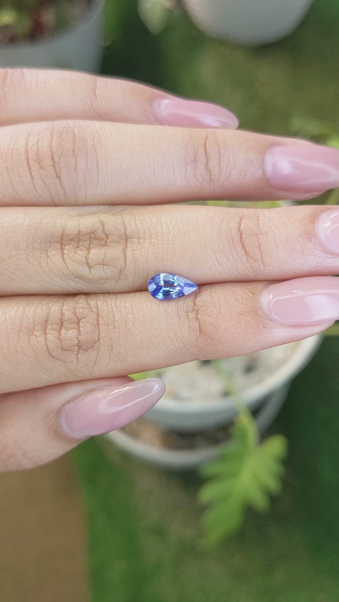 0.86 Ct. Blue Sapphire from Ceylon (Sri Lanka) Size Video