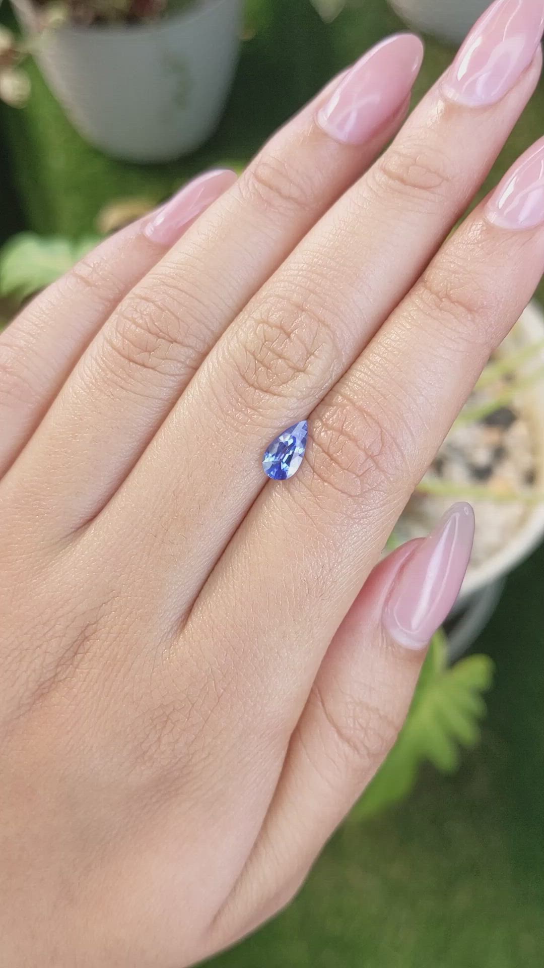 0.86 Ct. Blue Sapphire from Ceylon (Sri Lanka) Size Video