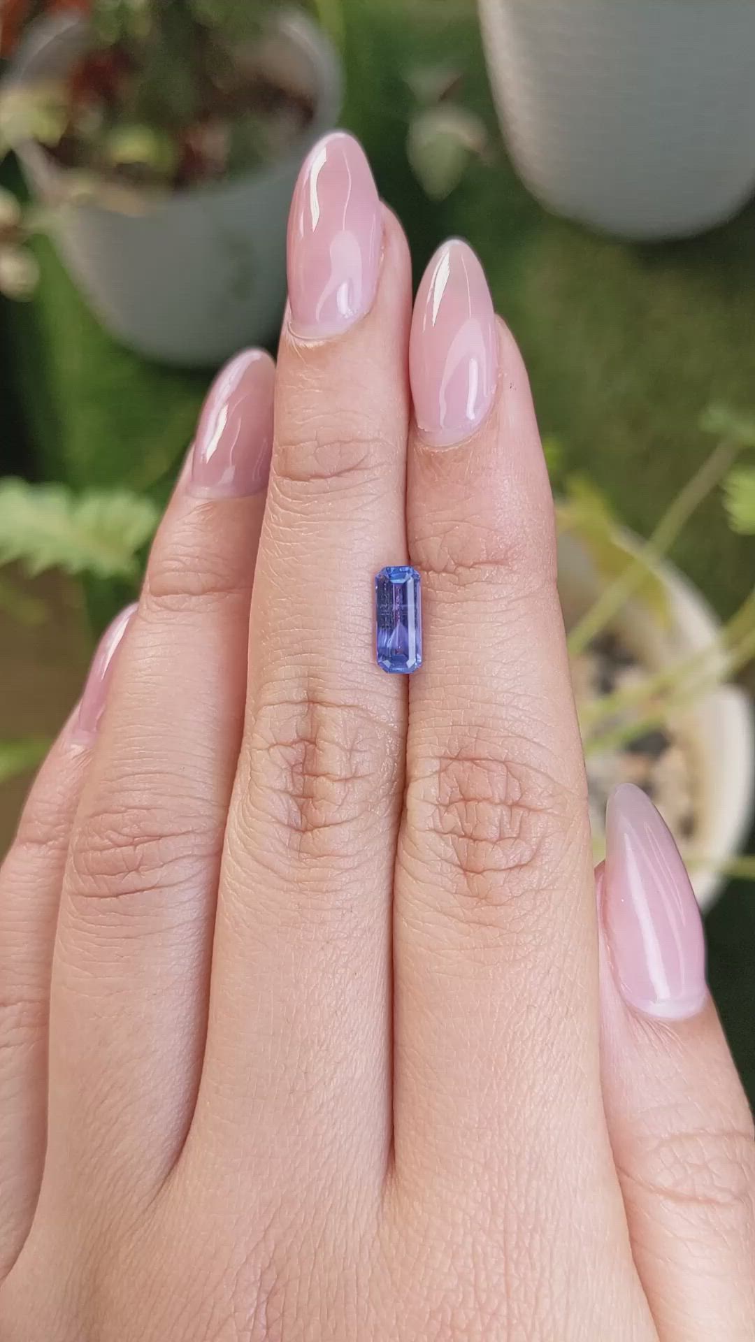 1.29 Ct. Blue Sapphire from Ceylon (Sri Lanka) Size Video