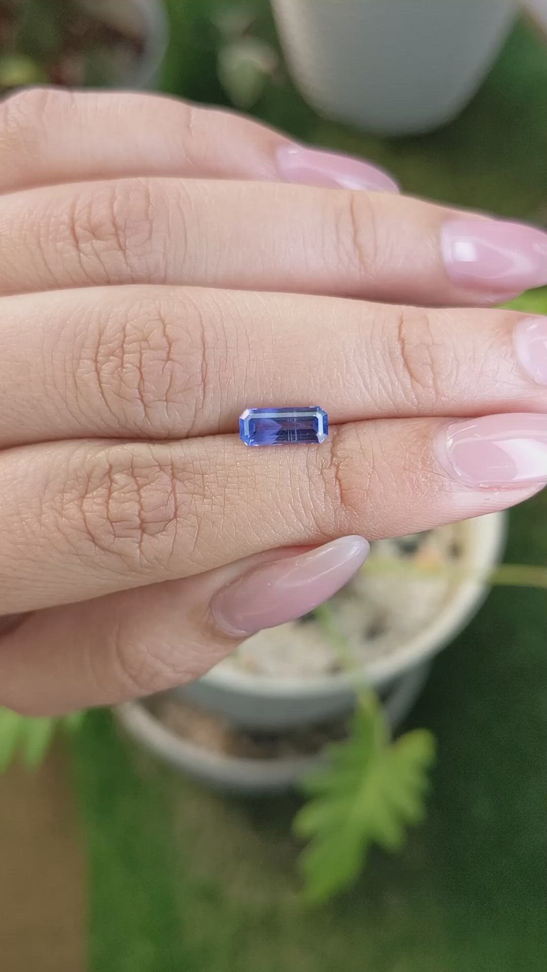 1.29 Ct. Blue Sapphire from Ceylon (Sri Lanka) Size Video