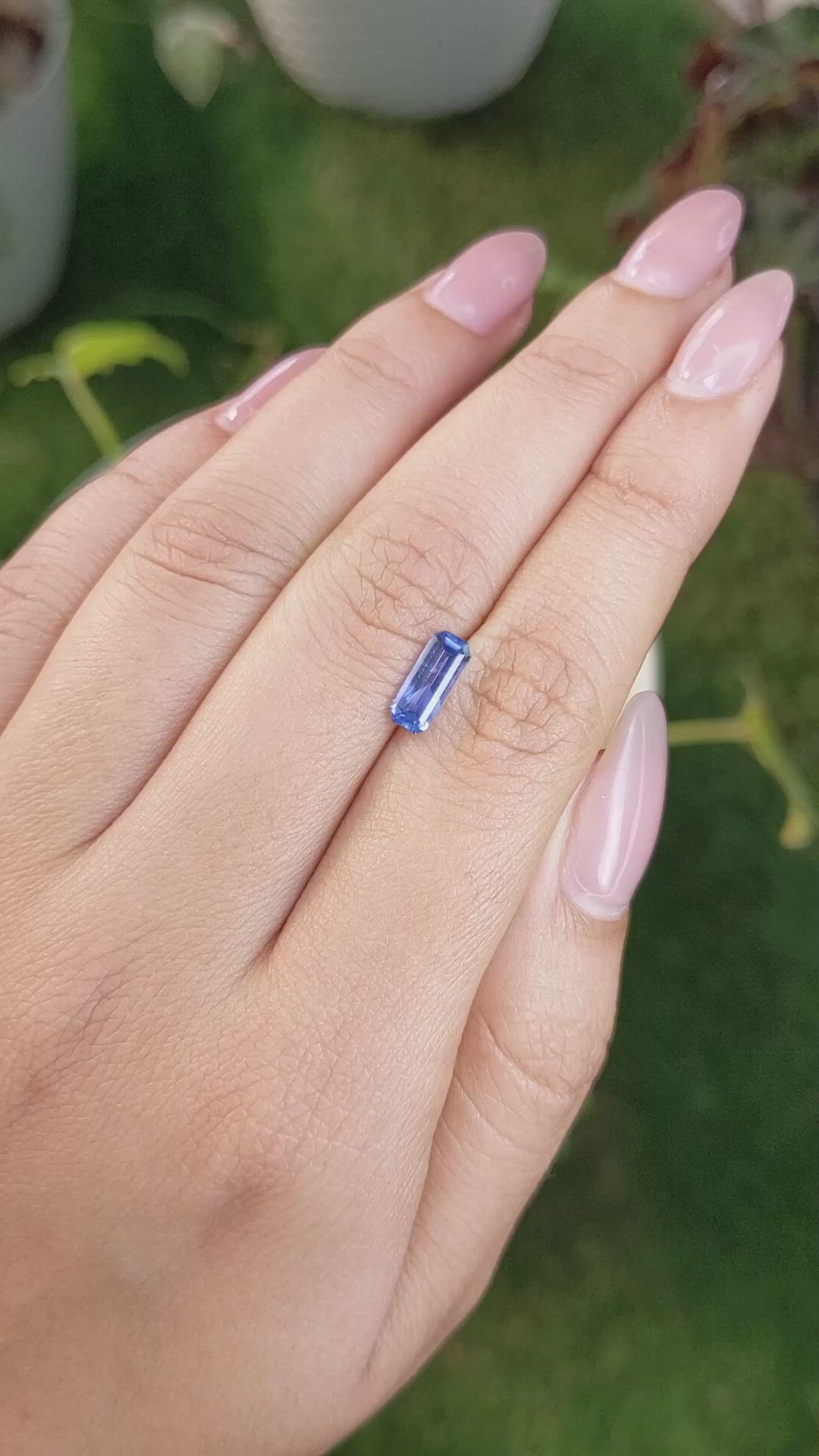 1.29 Ct. Blue Sapphire from Ceylon (Sri Lanka) Size Video
