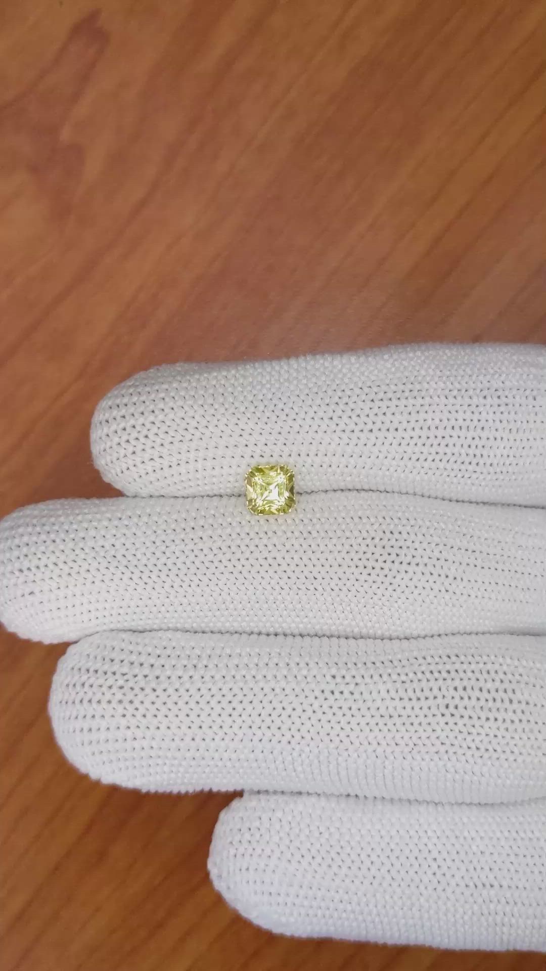 1.23 Ct. Yellow Sapphire from Ceylon (Sri Lanka) Size Video