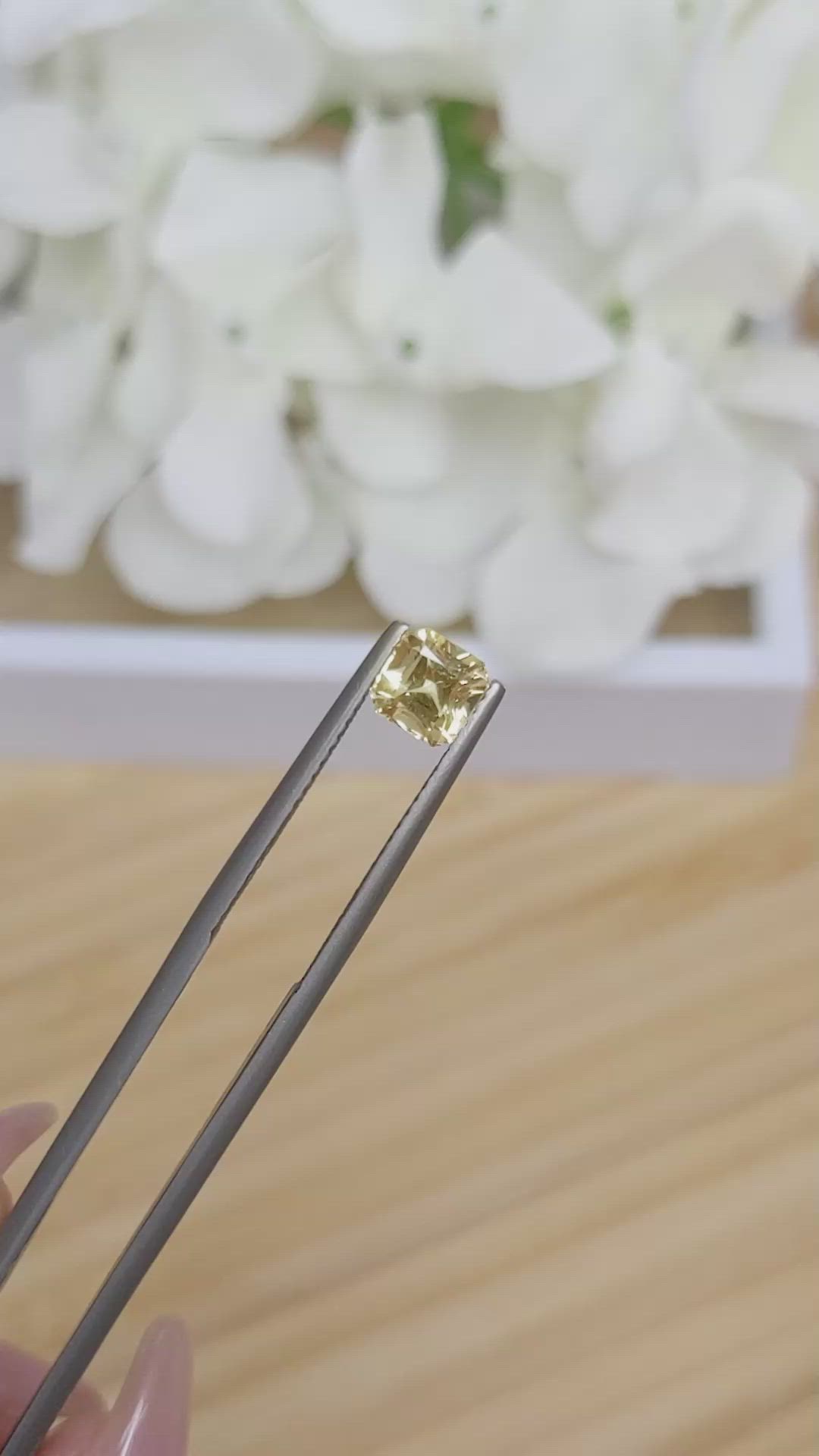 1.23 Ct. Yellow Sapphire from Ceylon (Sri Lanka) Size Video