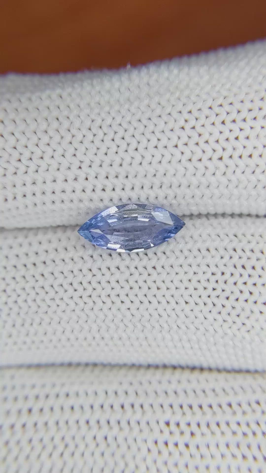 1.27 Ct. Blue Sapphire from Ceylon (Sri Lanka) Size Video