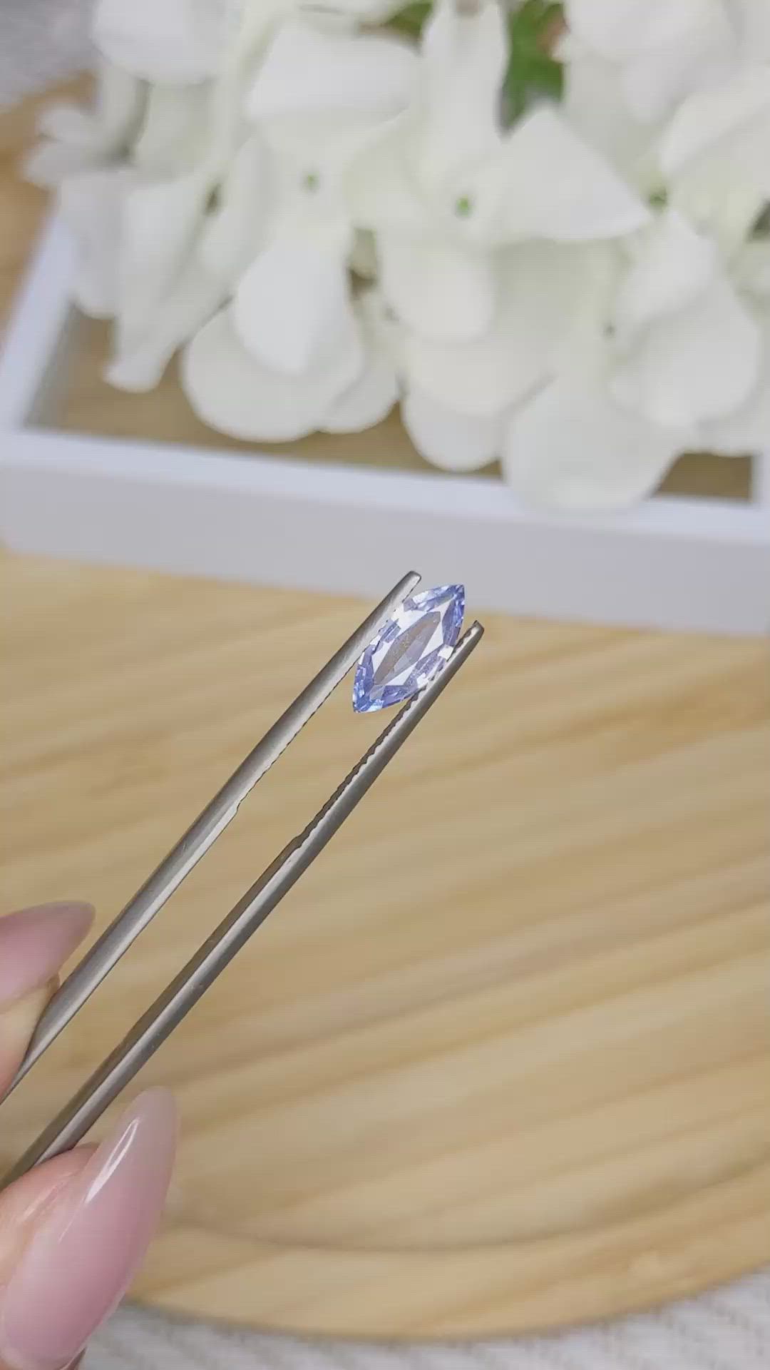1.27 Ct. Blue Sapphire from Ceylon (Sri Lanka) Size Video