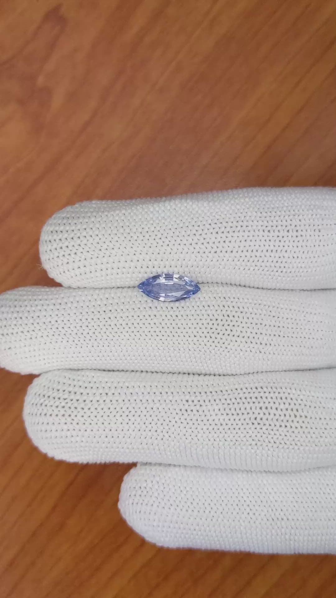 1.27 Ct. Blue Sapphire from Ceylon (Sri Lanka) Size Video