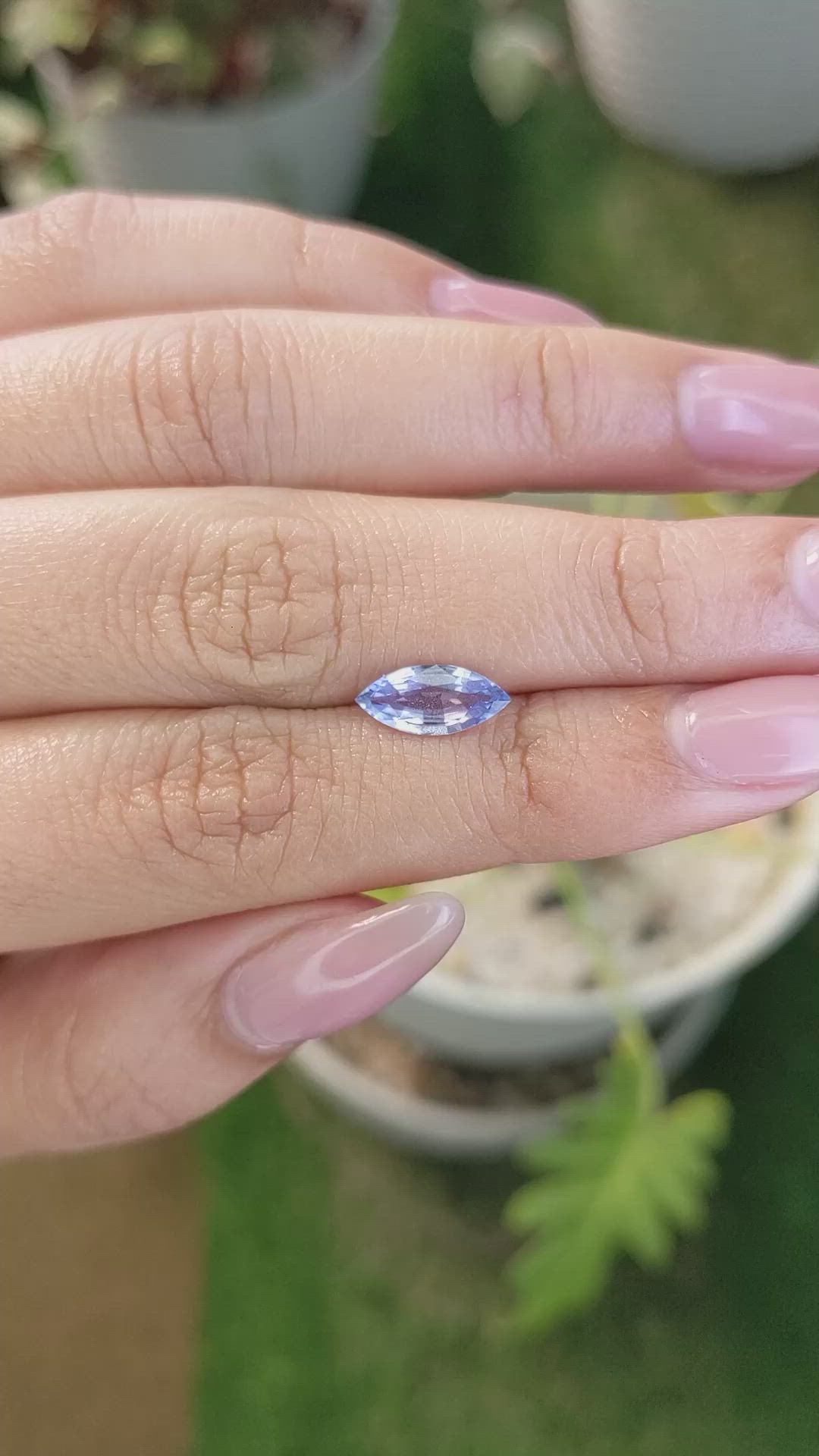 1.27 Ct. Blue Sapphire from Ceylon (Sri Lanka) Size Video