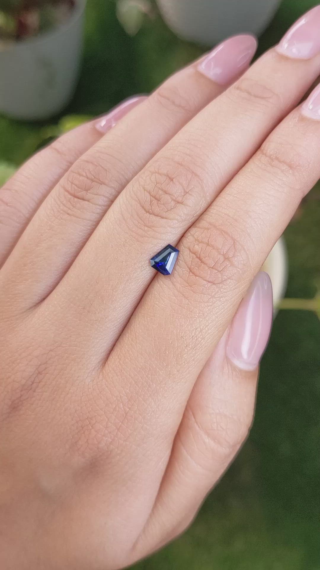0.54 Ct. Blue Sapphire from Ceylon (Sri Lanka) Size Video