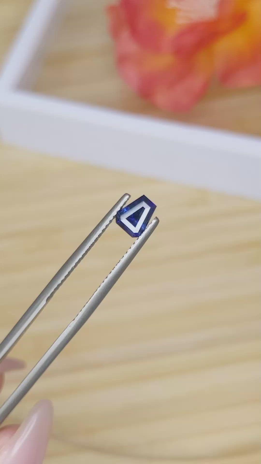 0.54 Ct. Blue Sapphire from Ceylon (Sri Lanka) Size Video