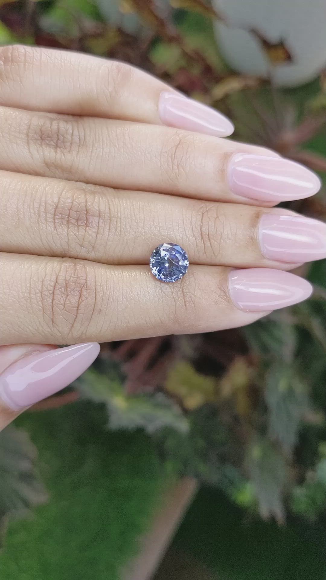 2.67 Ct. Greyish Blue Sapphire from Ceylon (Sri Lanka) Size Video