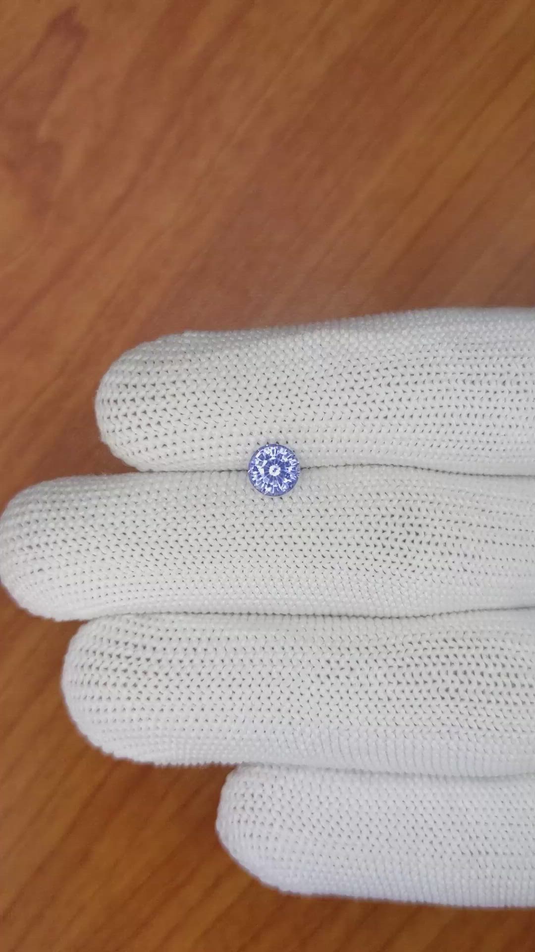 0.98 Ct. Blue Sapphire from Ceylon (Sri Lanka) Size Video