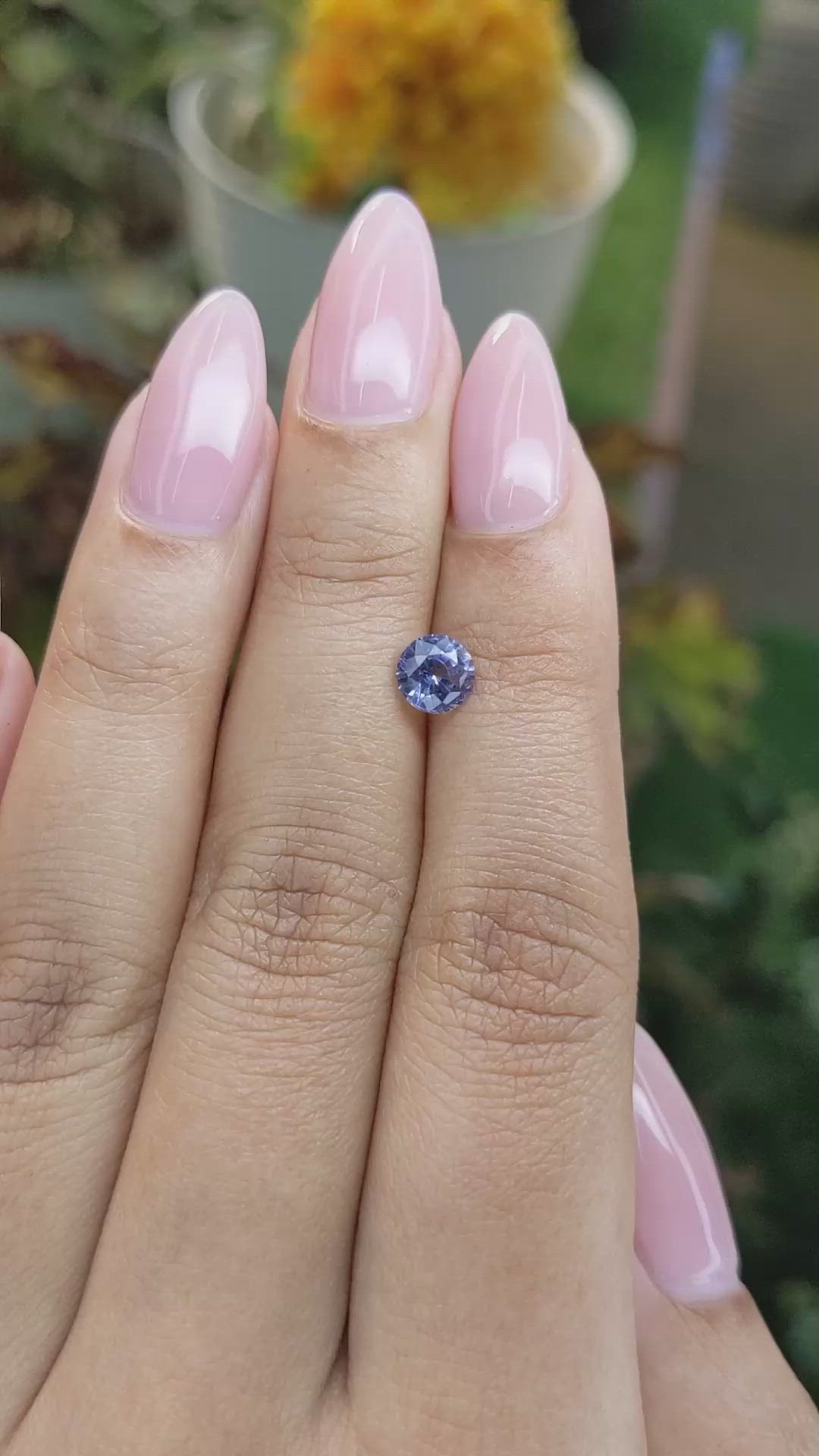 0.98 Ct. Blue Sapphire from Ceylon (Sri Lanka) Size Video