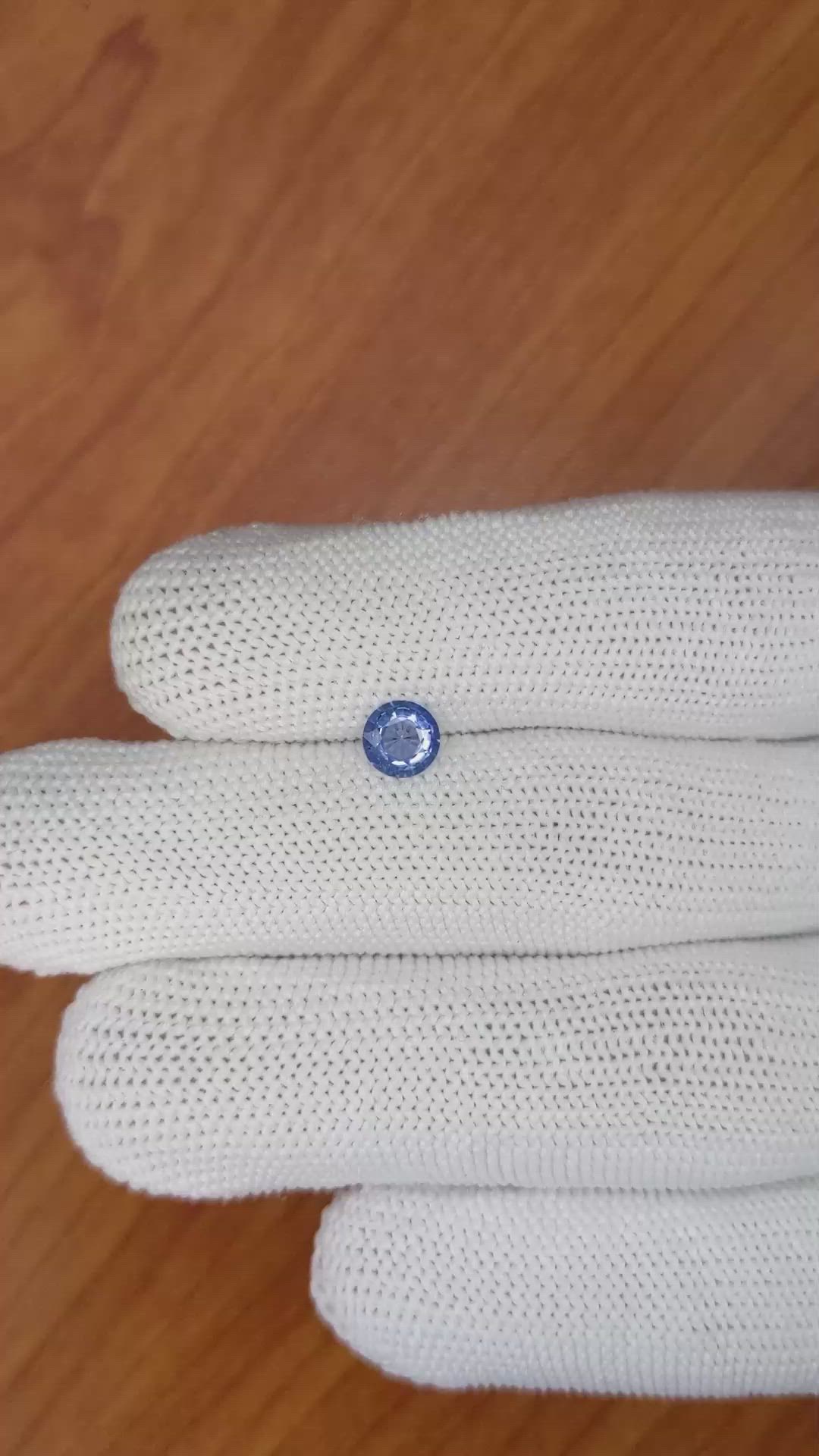 0.62 Ct. Blue Sapphire from Ceylon (Sri Lanka) Size Video