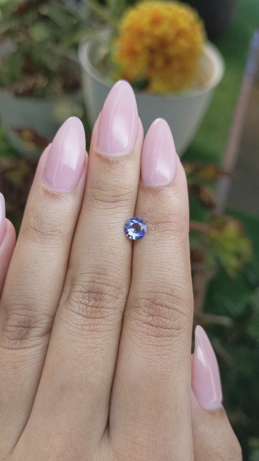 0.62 Ct. Blue Sapphire from Ceylon (Sri Lanka) Size Video