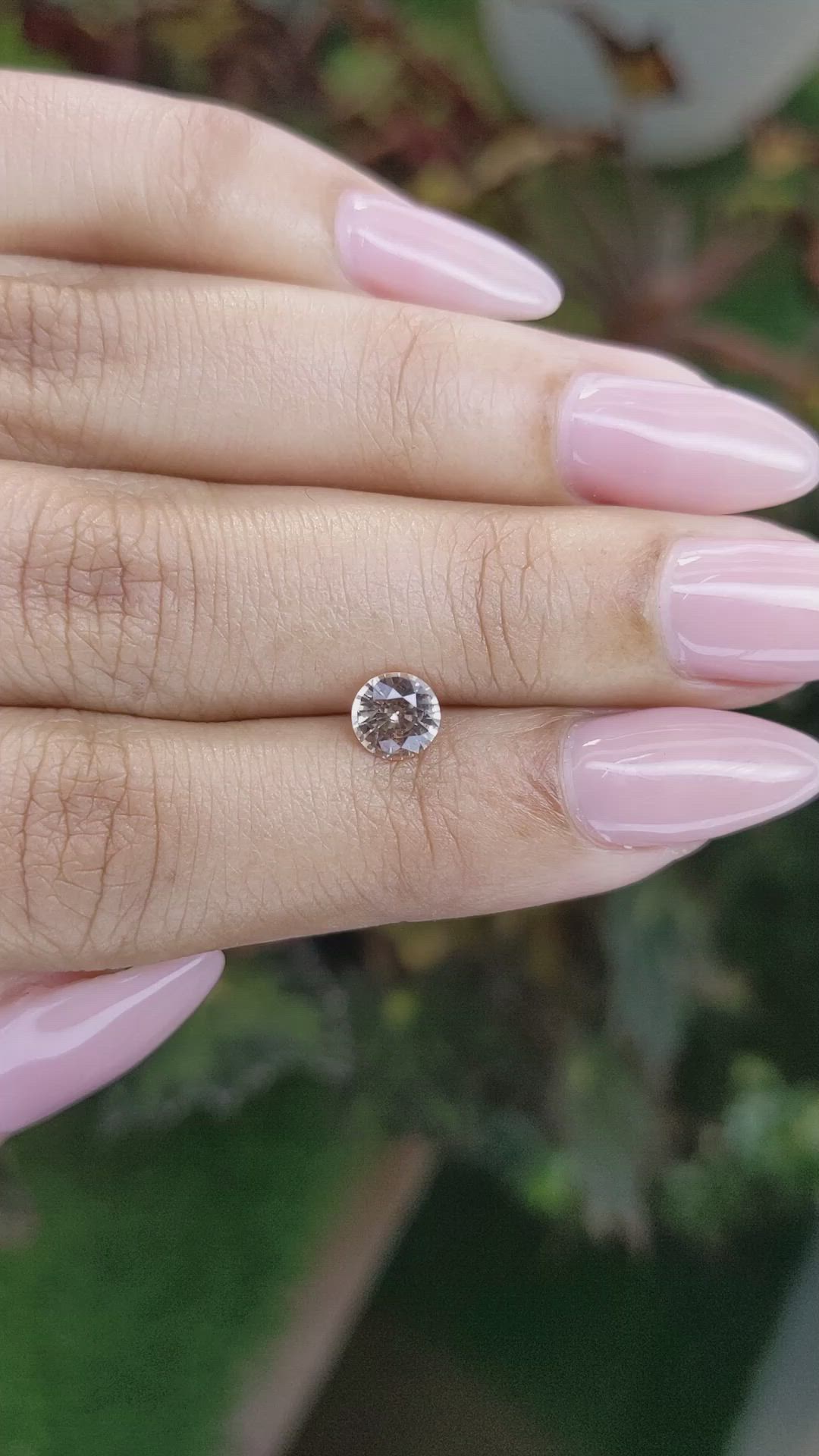 0.82 Ct. Peach Sapphire from Ceylon (Sri Lanka) Size Video