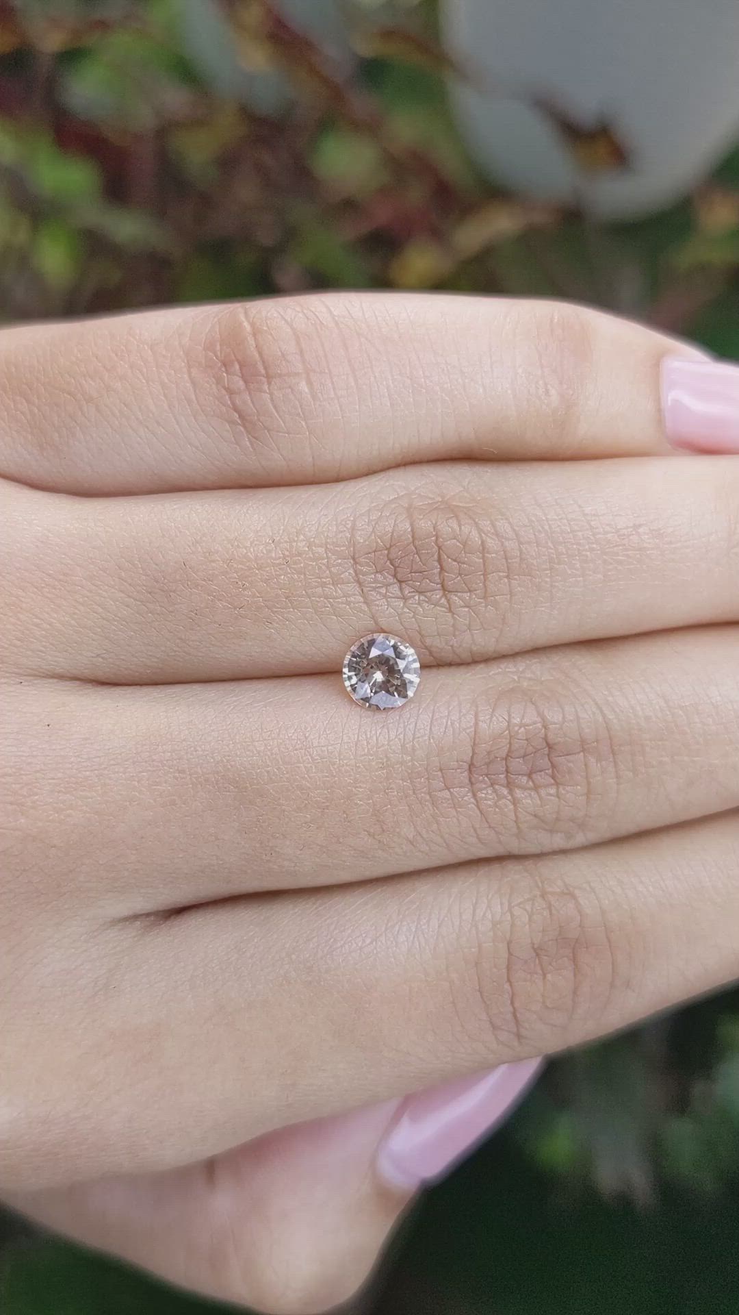 0.82 Ct. Peach Sapphire from Ceylon (Sri Lanka) Size Video