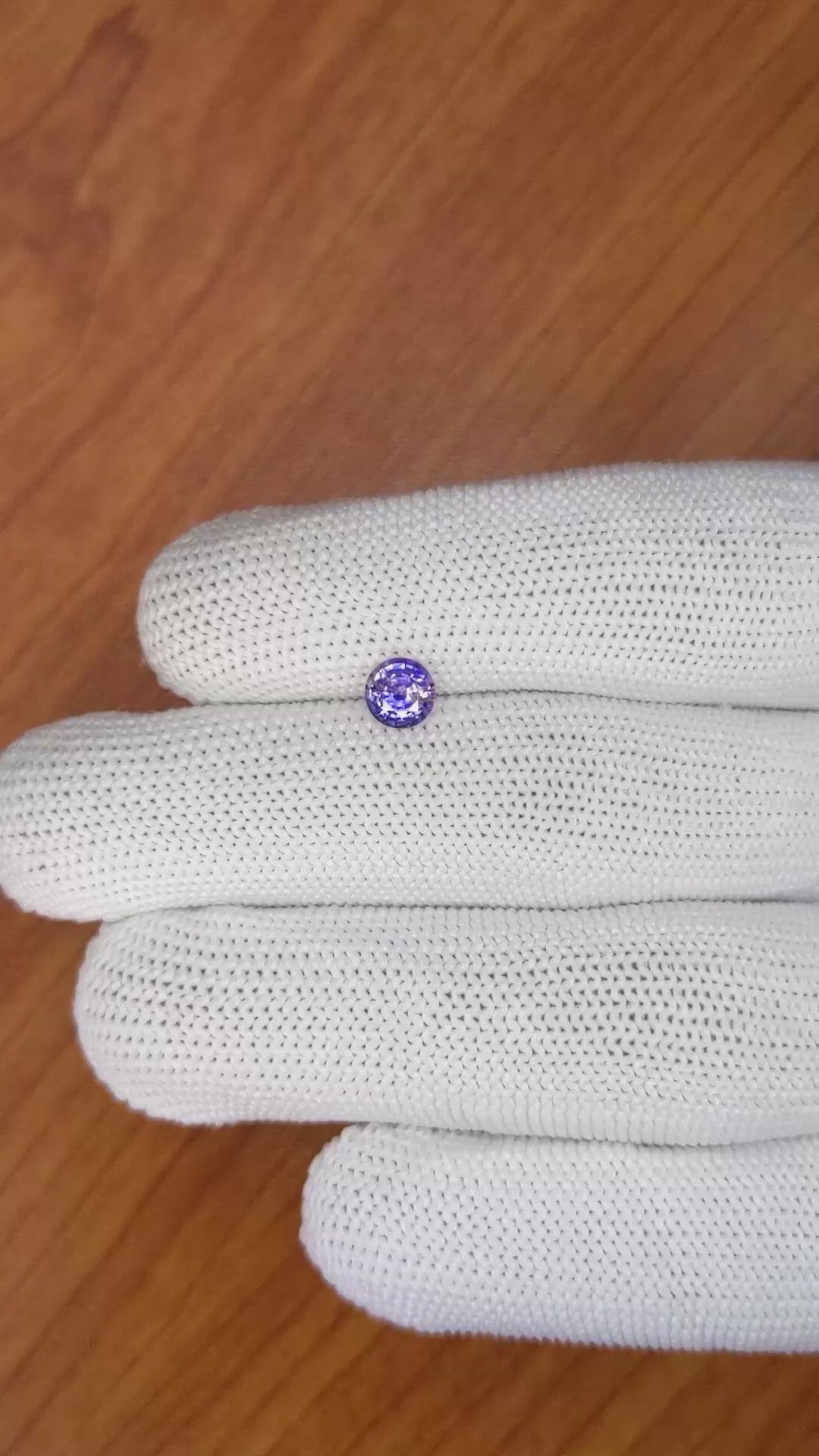 0.74 Ct. Bi Color Sapphire from Ceylon (Sri Lanka) Size Video