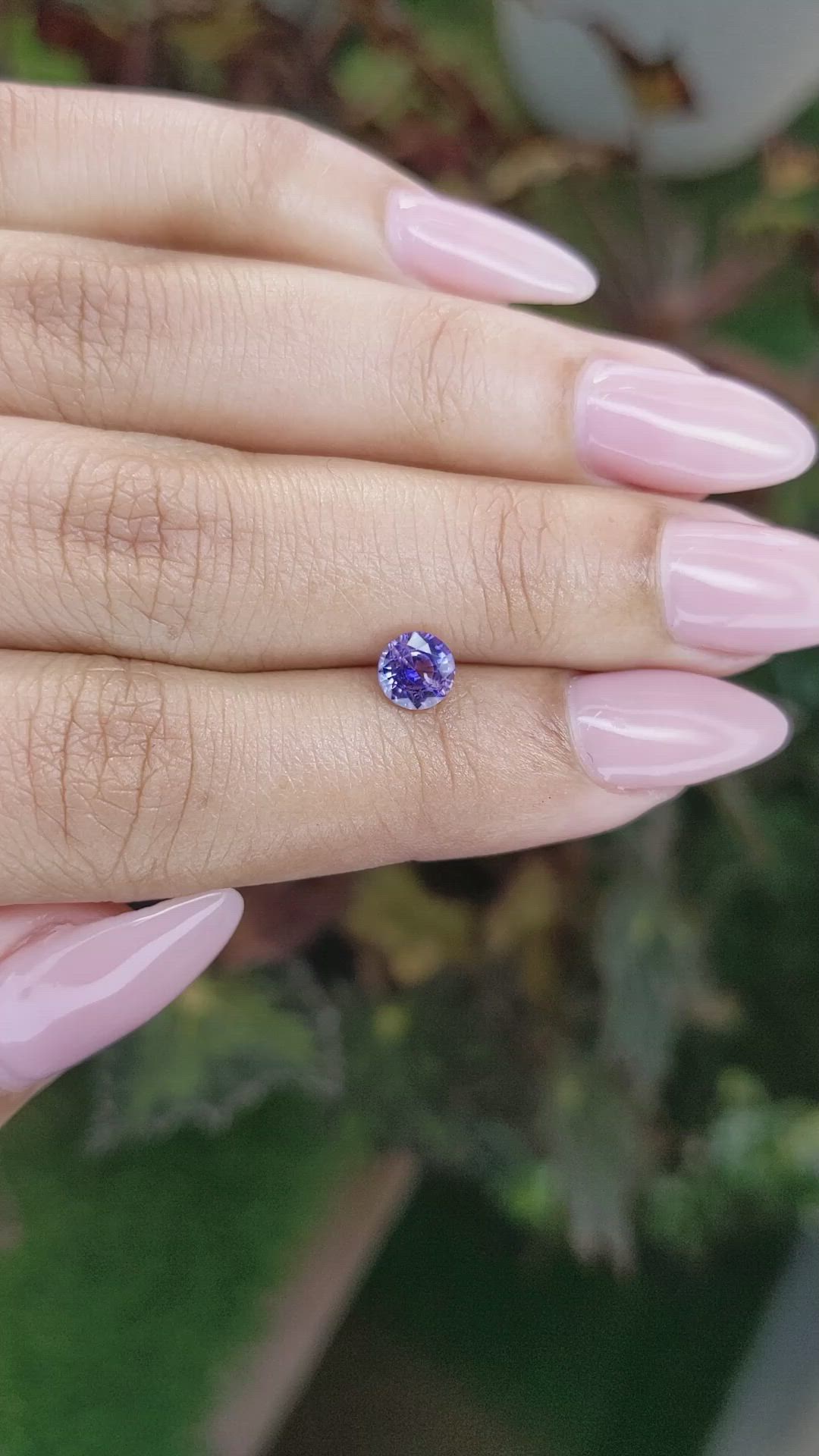 0.74 Ct. Bi Color Sapphire from Ceylon (Sri Lanka) Size Video