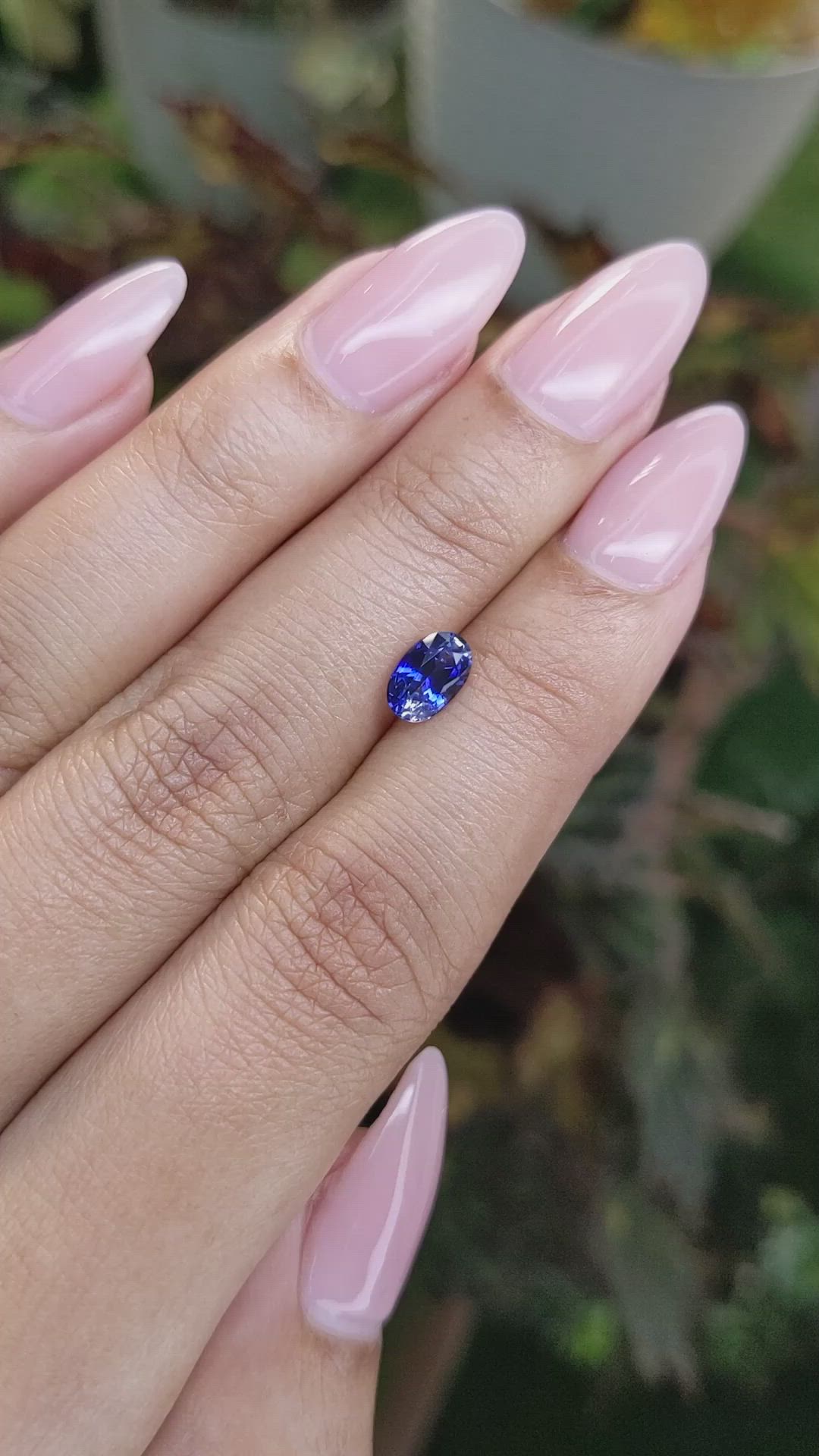 0.99 Ct. Blue Sapphire from Ceylon (Sri Lanka) Size Video